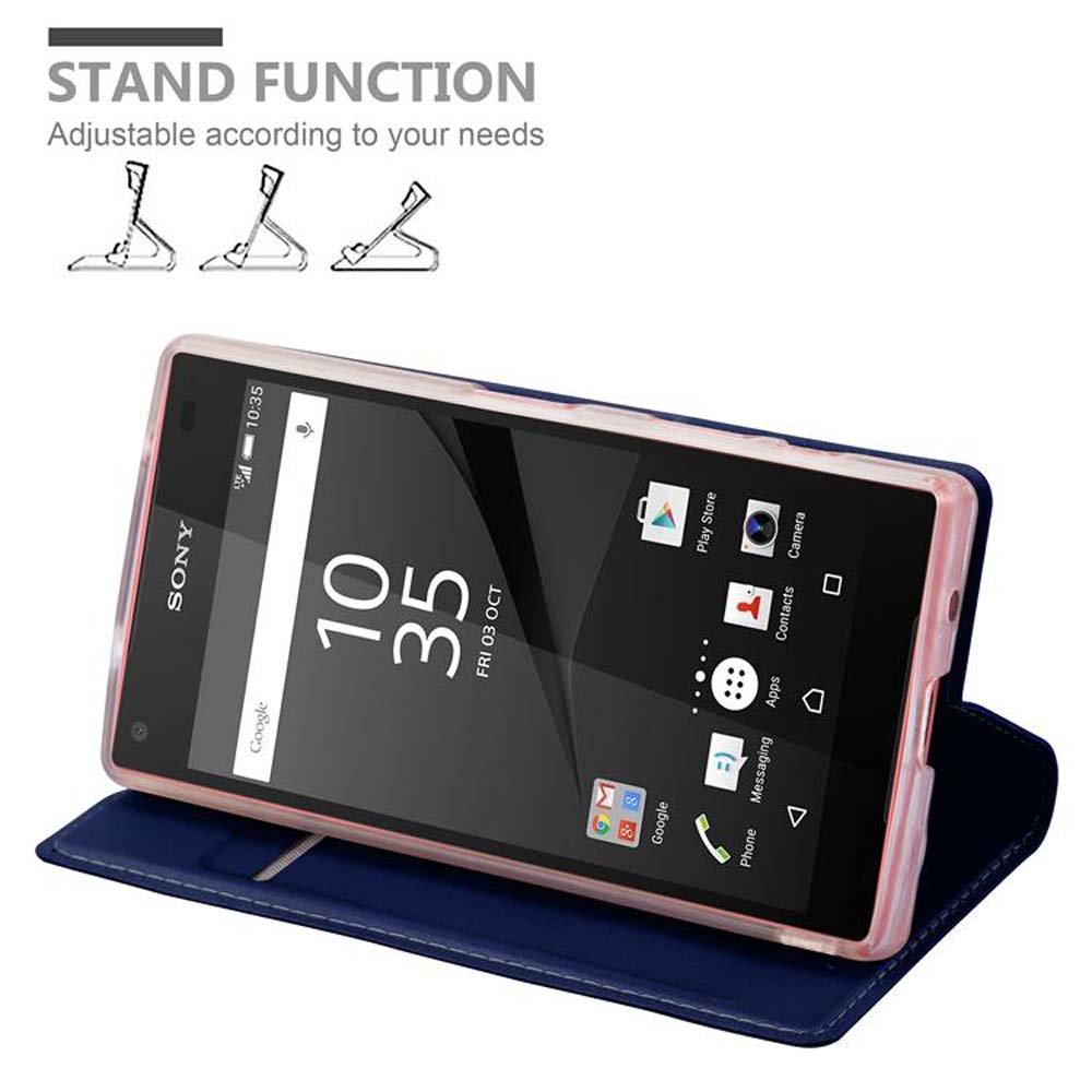 Cadorabo Hülle für Sony Xperia Z5 COMPACT Magnetverschluss, Kartenfach
