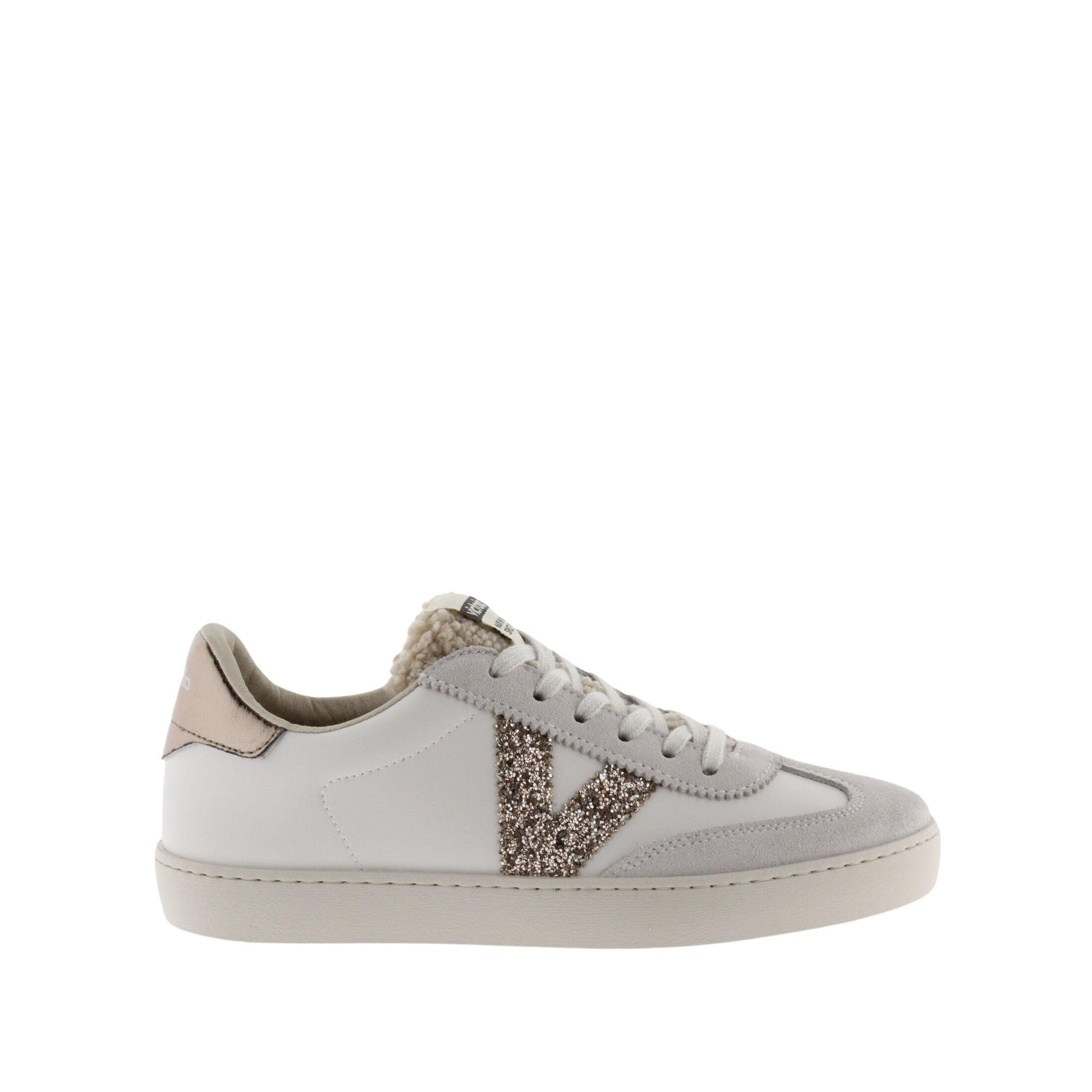 Victoria sneakers für en berlin ciclista efecto piel & piezas serraje & logo glitter