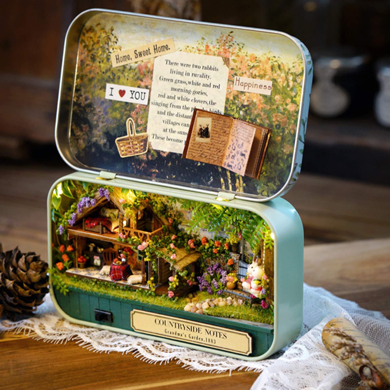 Activity-board DIY Miniatur Haus Kit in Box zu bauen, Handmade Mini Theater Craft Kit, Kreative Craft Geschenke
