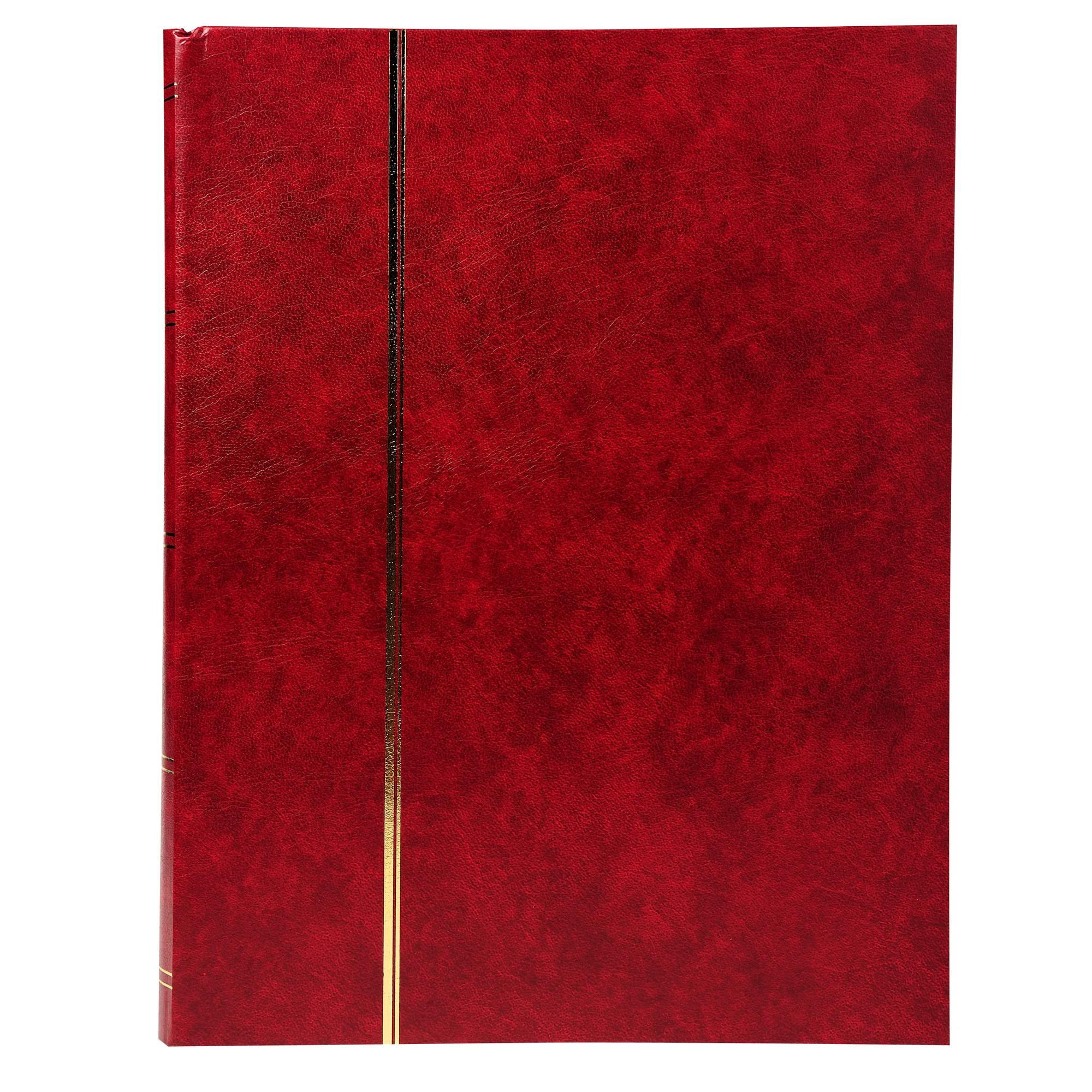 Exacompta Briefmarken Einsteckalbum aus Halbleder, 16 Seiten, 16,5x22,5cm