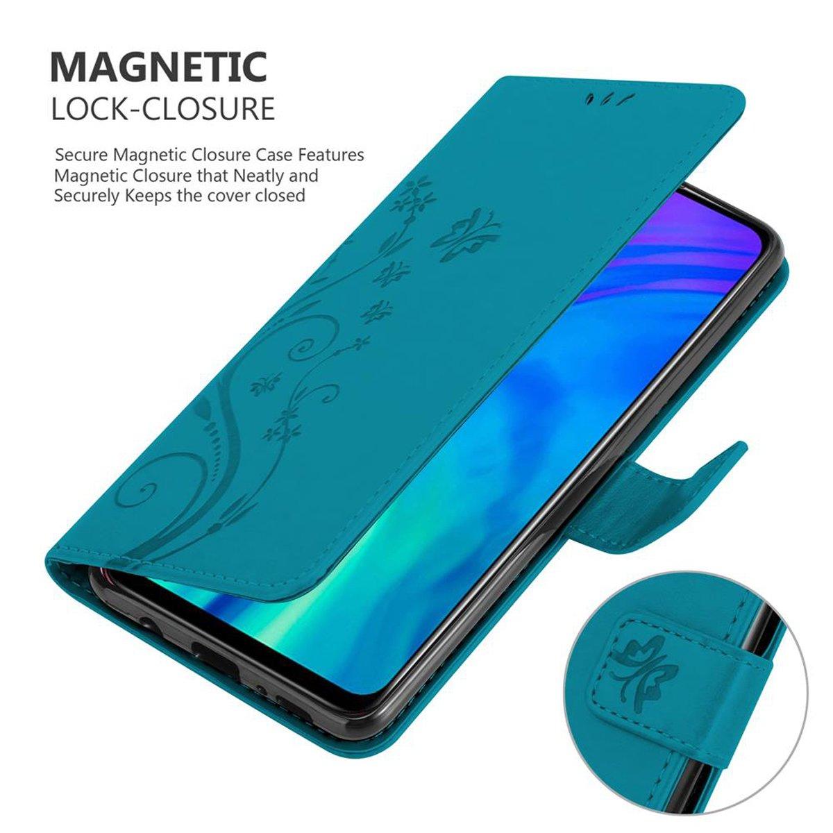 Cadorabo Hülle für Honor 10i 20i 20 LITE Huawei Enjoy 9S Blumen Design Magnetverschluss