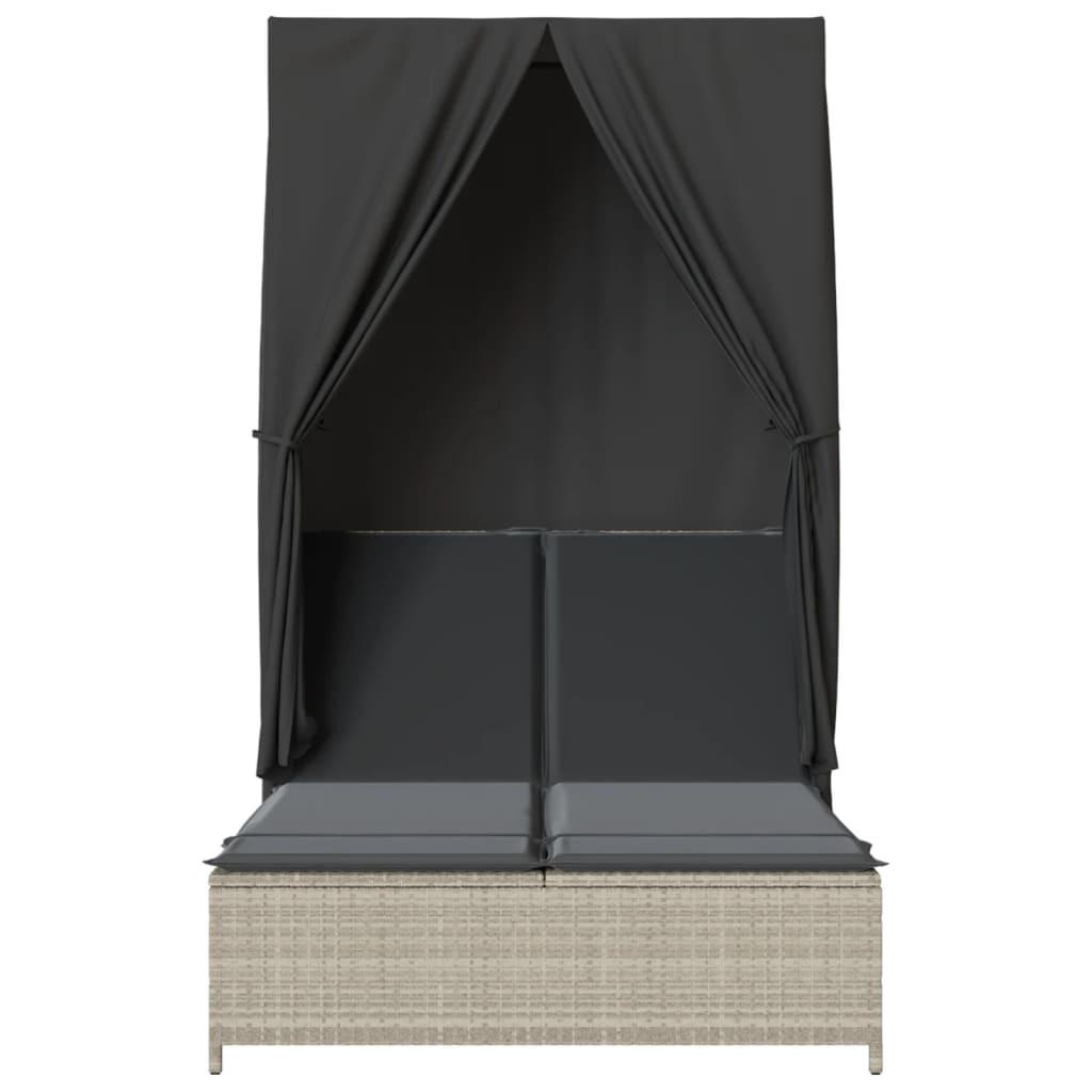 VidaXL Doppel-sonnenliege poly-rattan