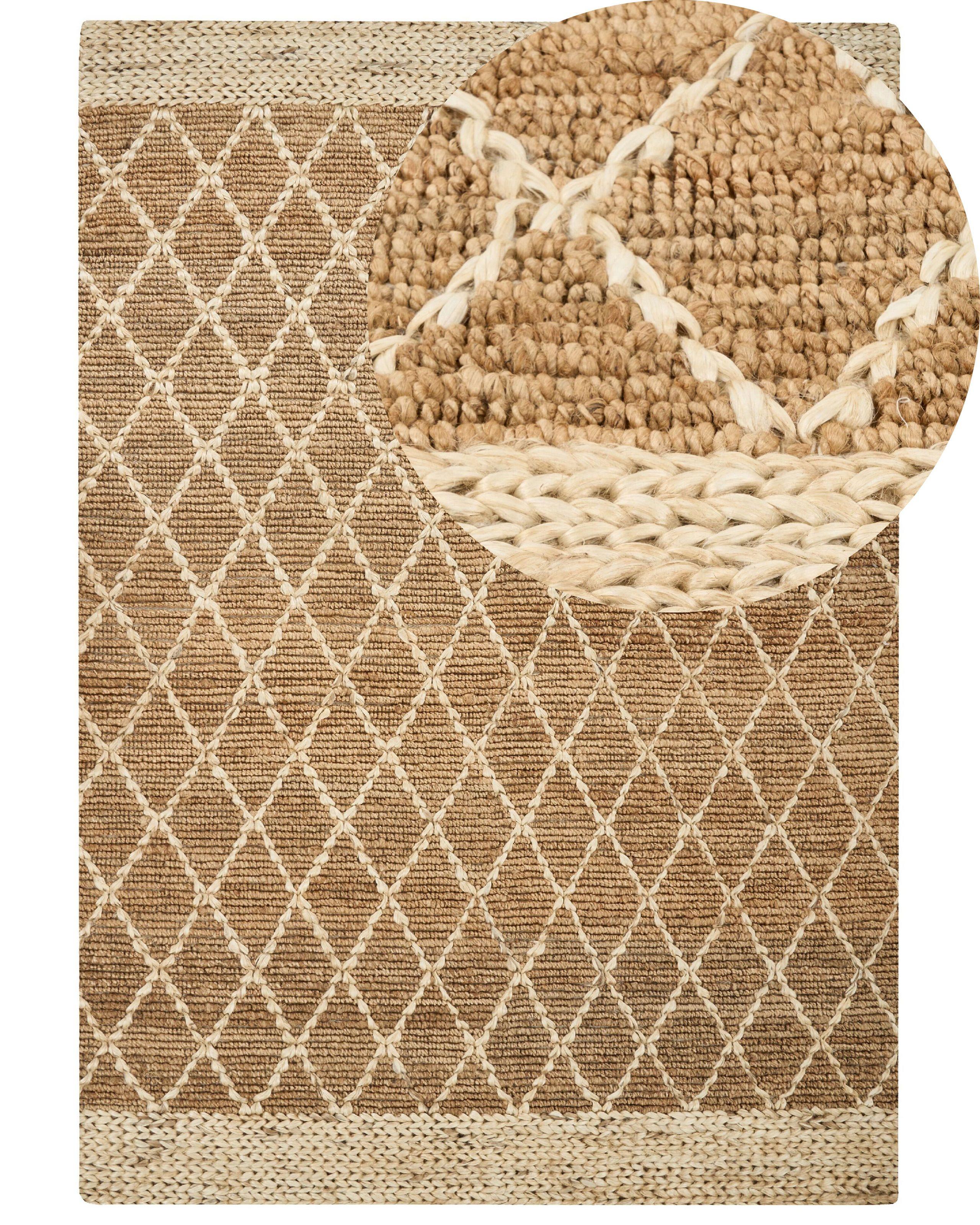 Beliani Teppich aus Jute Boho ZORAVA