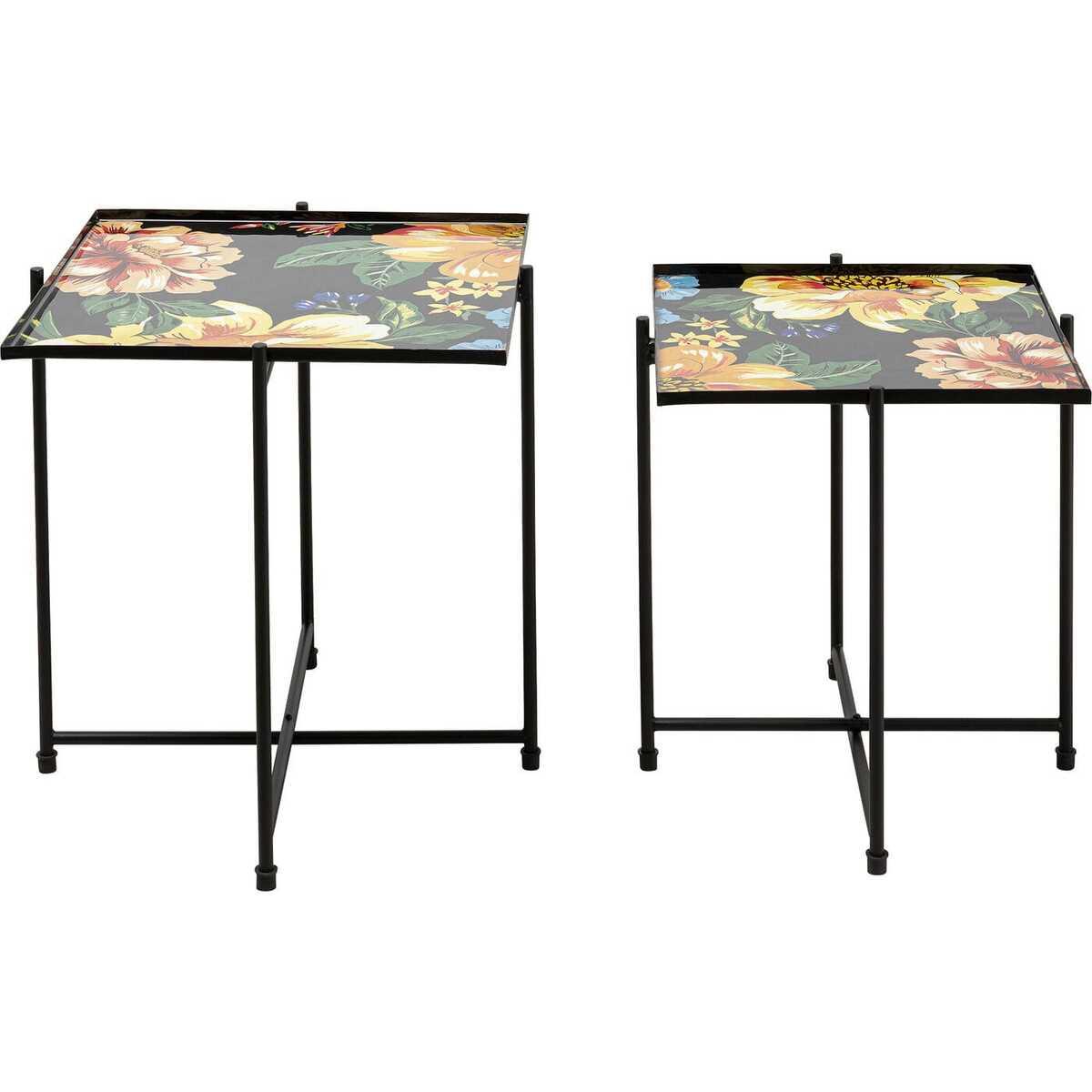 KARE Design Beistelltisch Flowers Garden Square (2er-Set)
