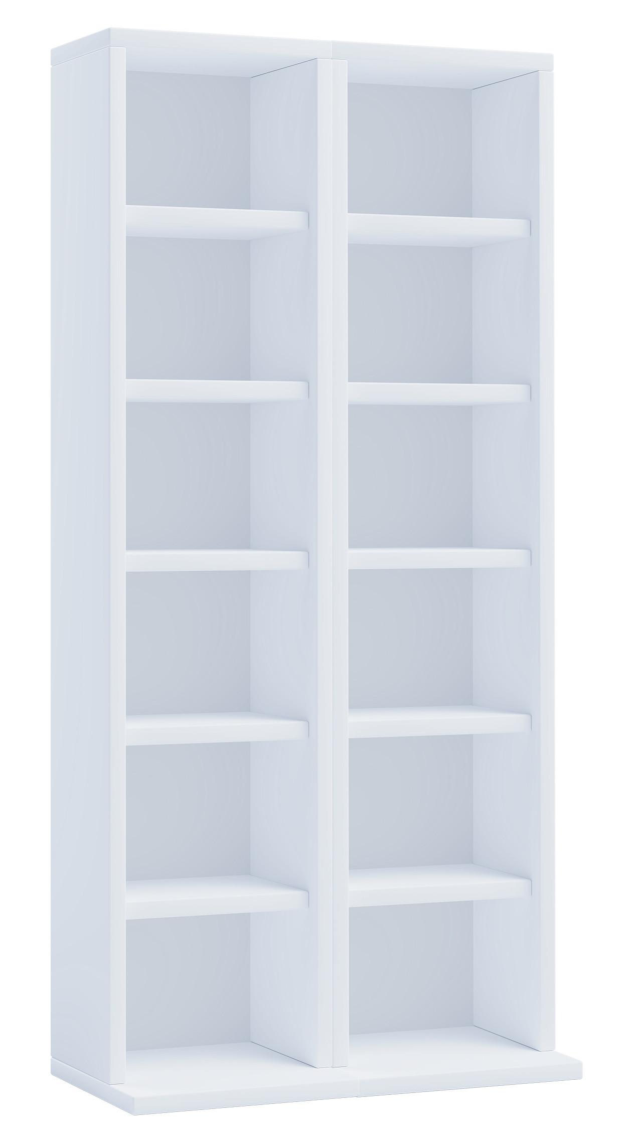 VCM Holz CD DVD Stand Regal | CD Regal mit Platz für 204 CDs oder 72 DVDs oder 40-Videos | Maße: H. 92 x B. 42 x T. 20 cm | Elegantes CD/DVD Regal | Blu