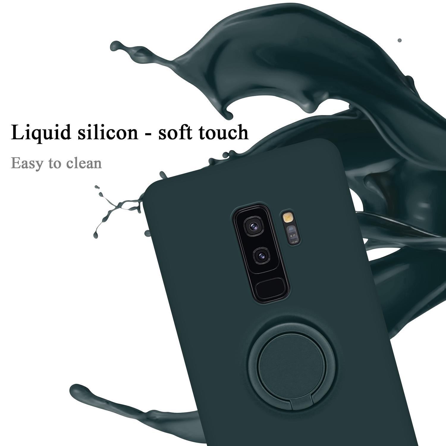 Cadorabo Hülle für Samsung Galaxy S9 PLUS TPU Silikon mit Ring Liquid