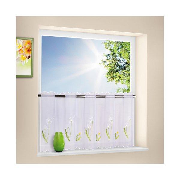 Gerster Collection Scheibengardinen Bistro Stickerei Pusteblume