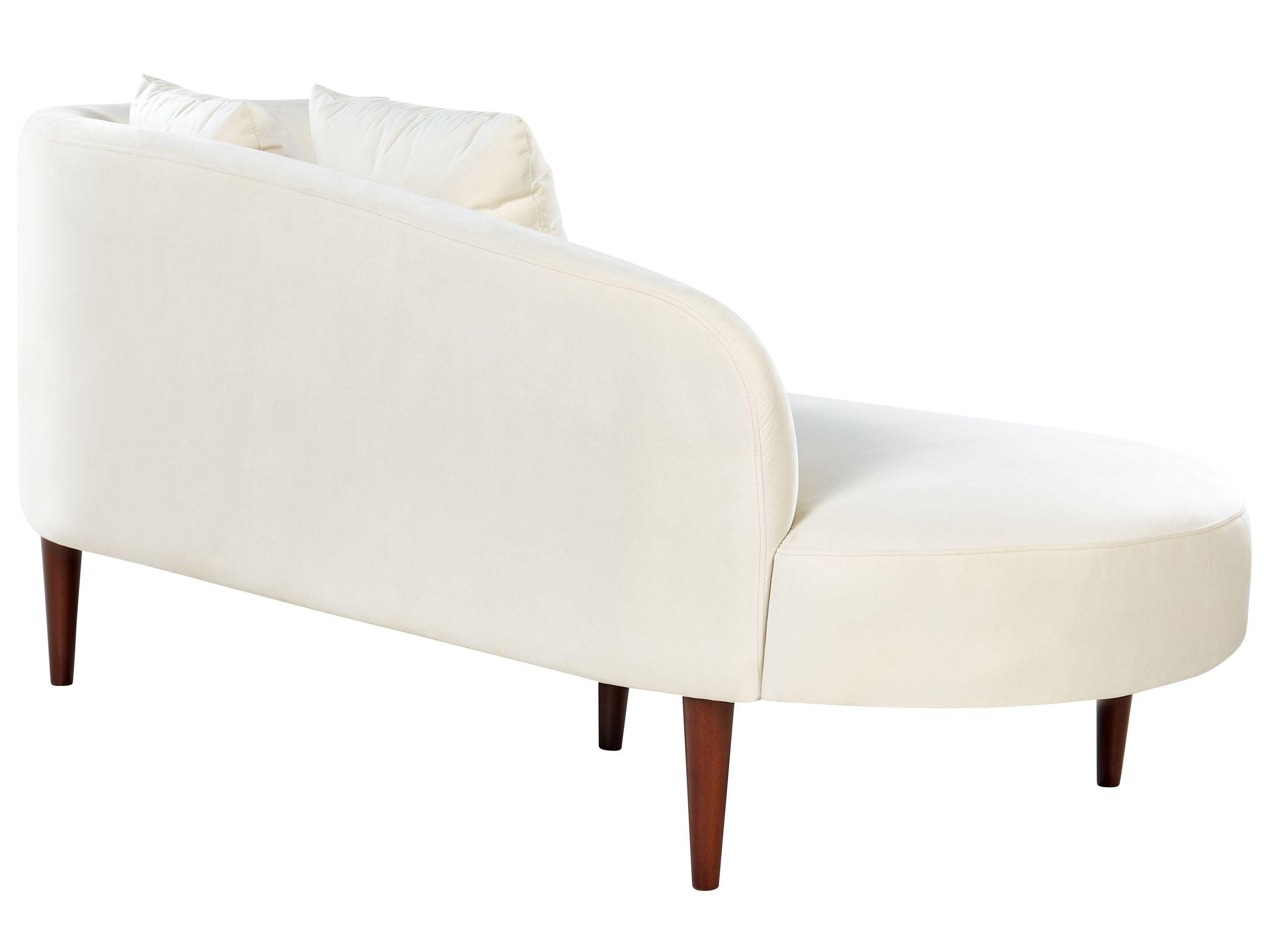Beliani Rechtsseitige Chaiselounge aus Samtstoff Modern CHAUMONT