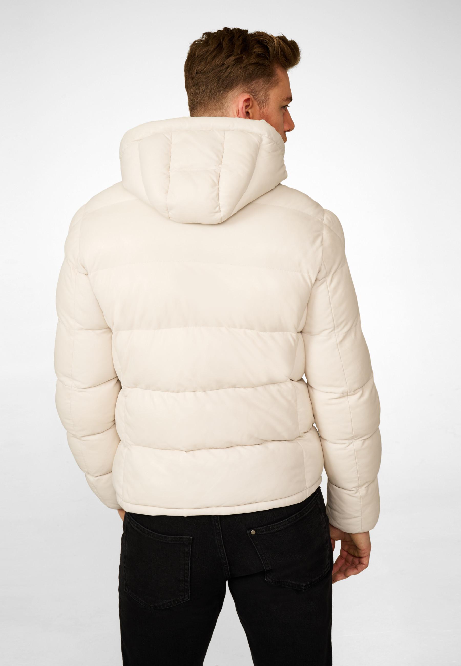 RICANO Lederjacke Sean, Steppjacke mit Kapuze