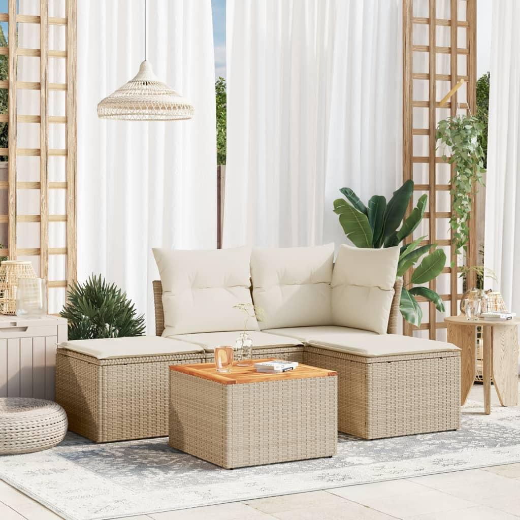 VidaXL Garten sofagarnitur poly-rattan