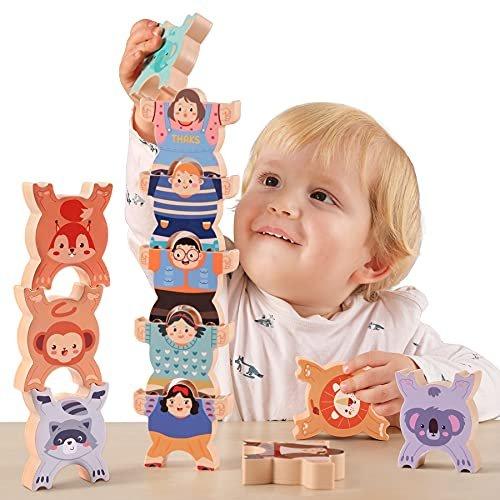 Activity-board Balance Blocks Kids Stacking High Building Blocks Toy Parent Kids Interactive Learning Toy