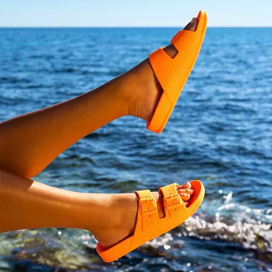 CACATOES kindersandalen neon