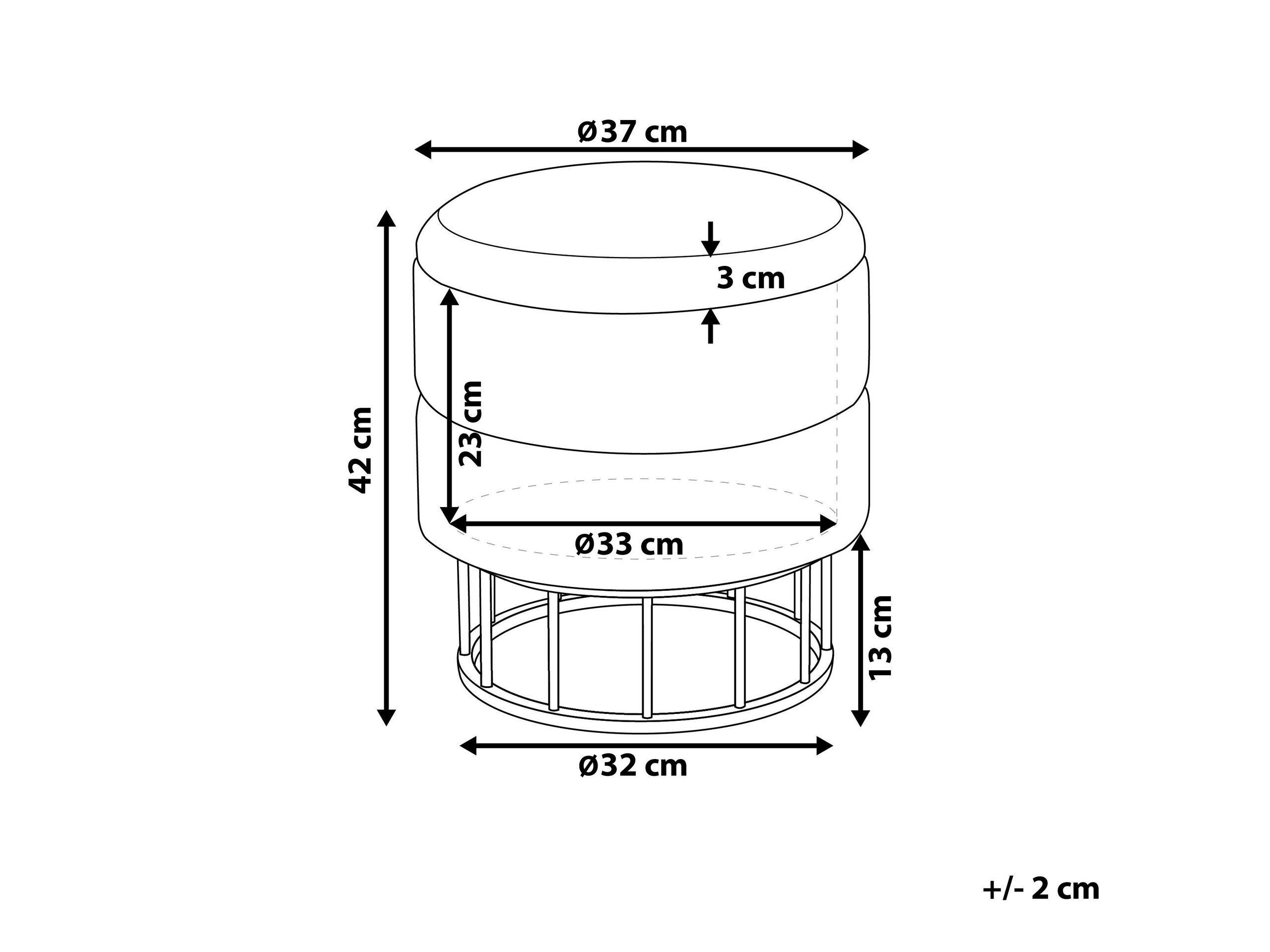 Beliani Pouf mit Stauraum aus Samtstoff Glamourös ELGIN
