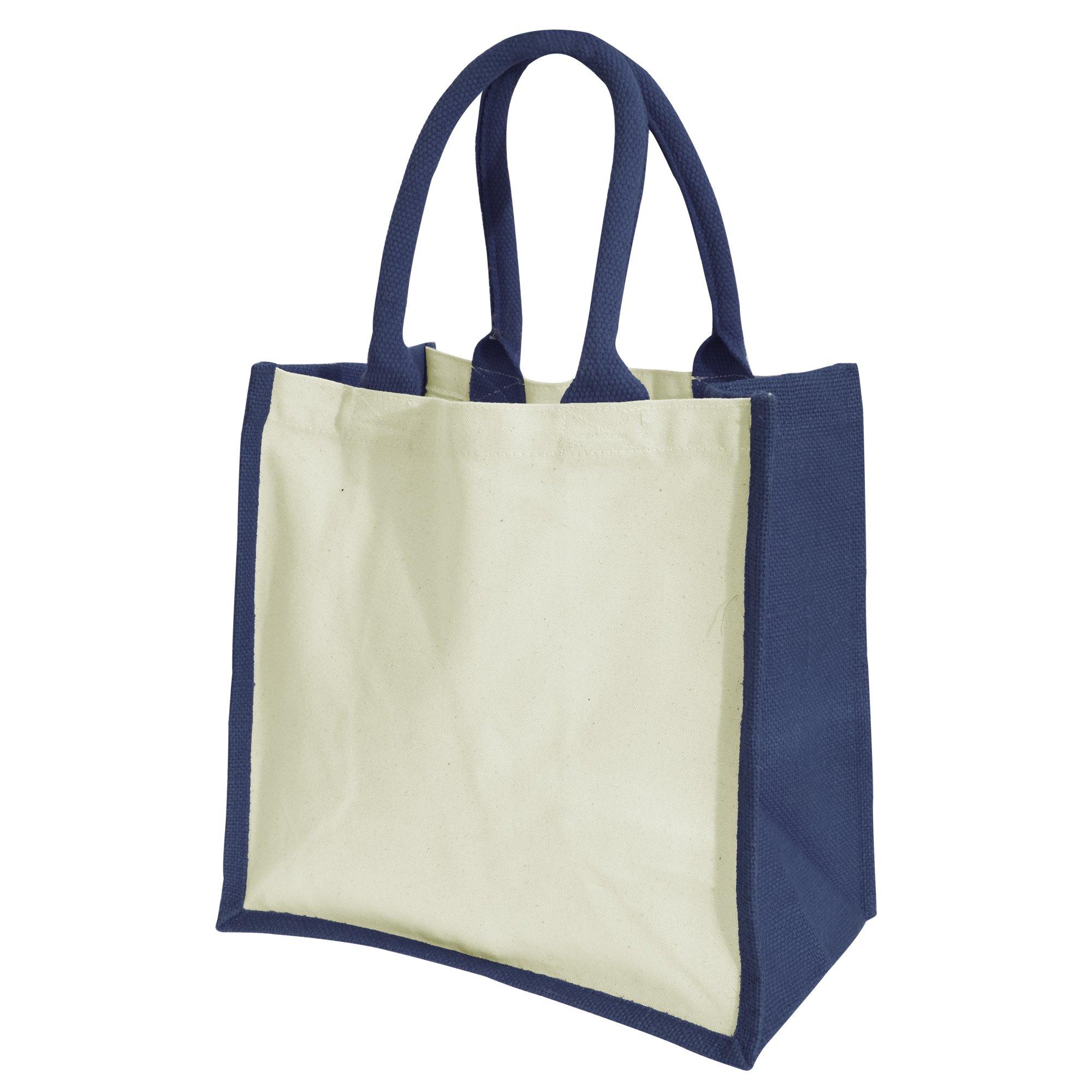 Westford Mill Midi JuteTasche Shopper Einkaufstasche, 14 Liter (2 StückPackung)