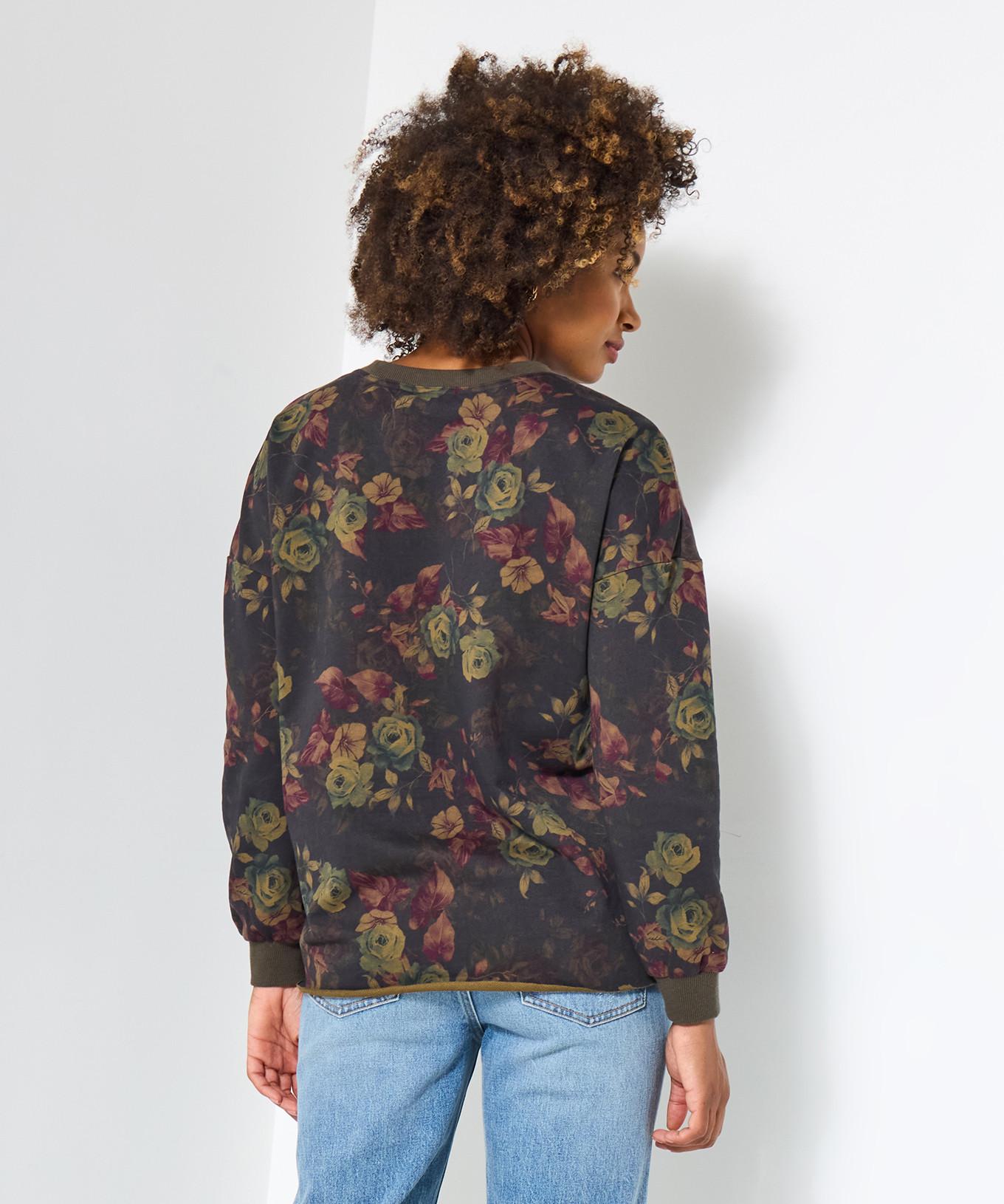 Joe Browns Sweatshirt mit Blumenmuster und Rundhalsausschnitt