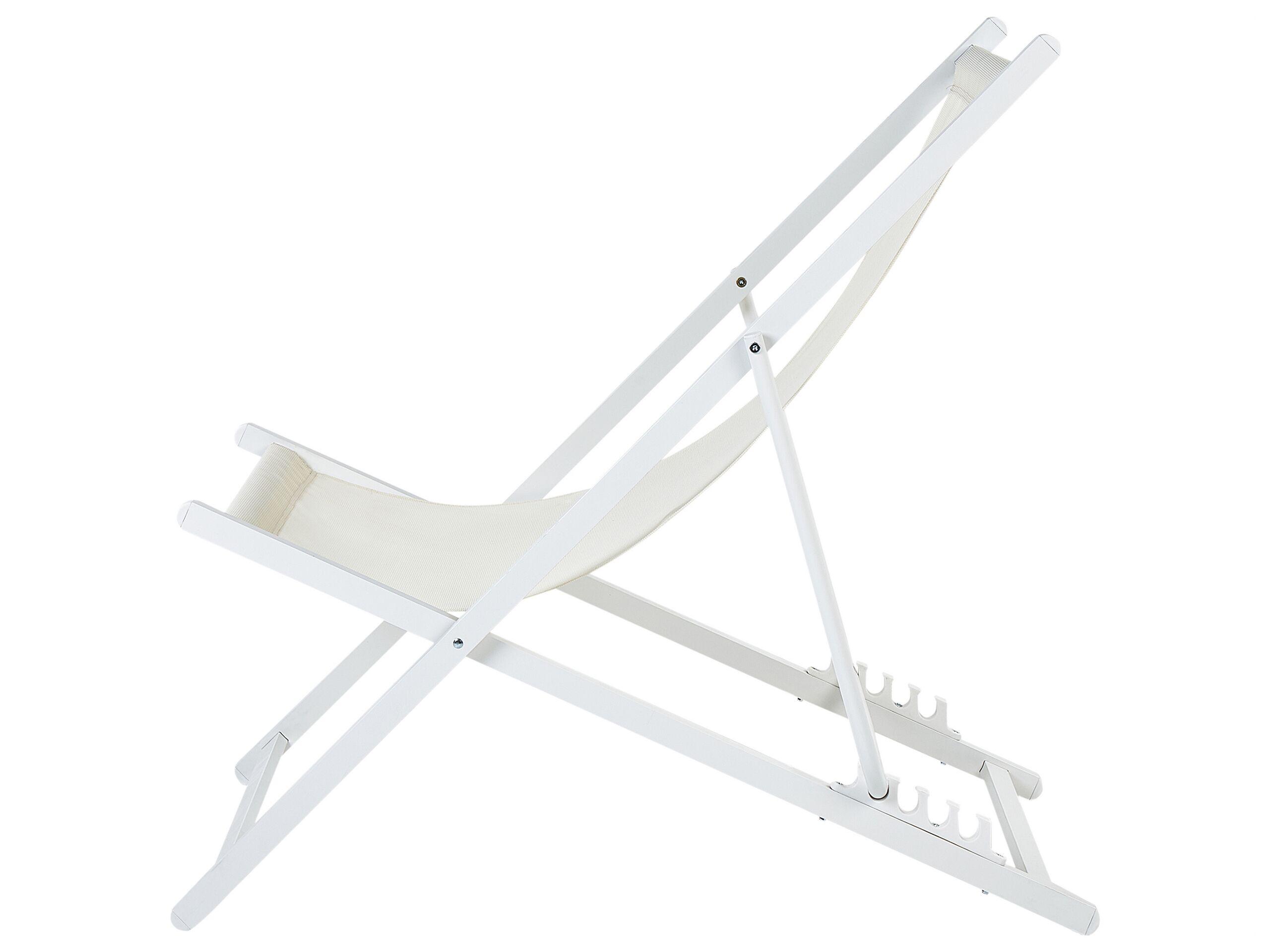 Beliani Klappbarer Liegestuhl aus Aluminium Klassisch LOCRI II