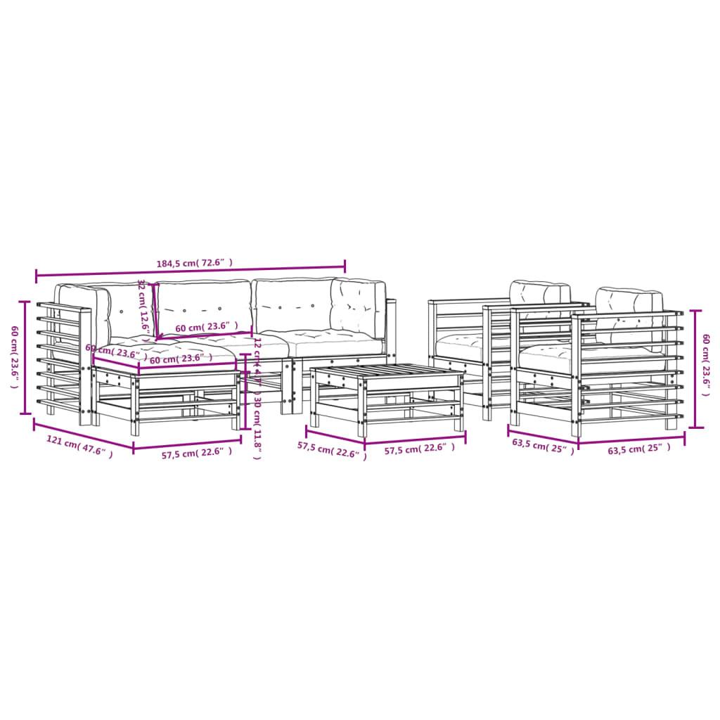VidaXL Garten lounge set holz