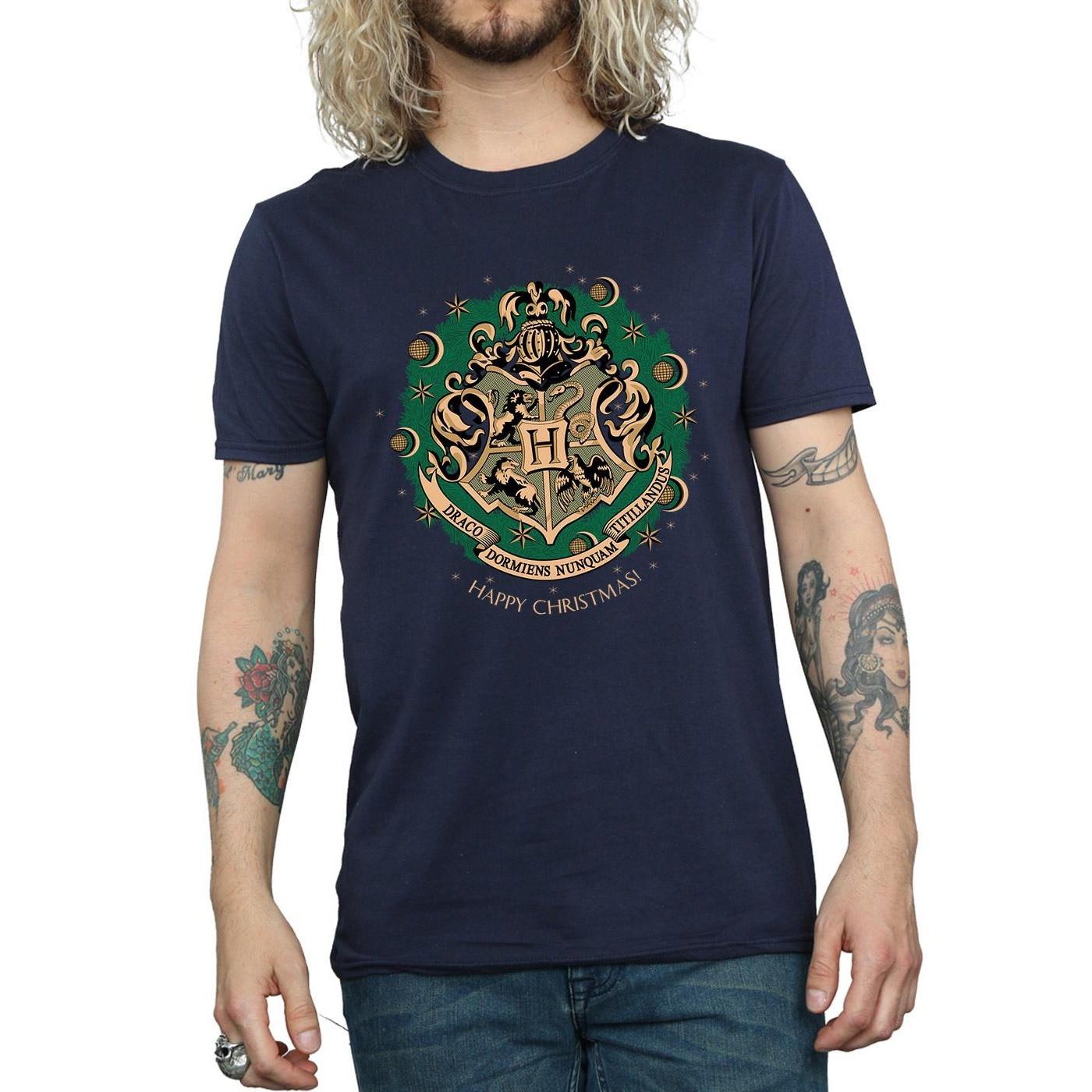 Harry Potter Hogwarts Wappen Weihnachts T-Shirt