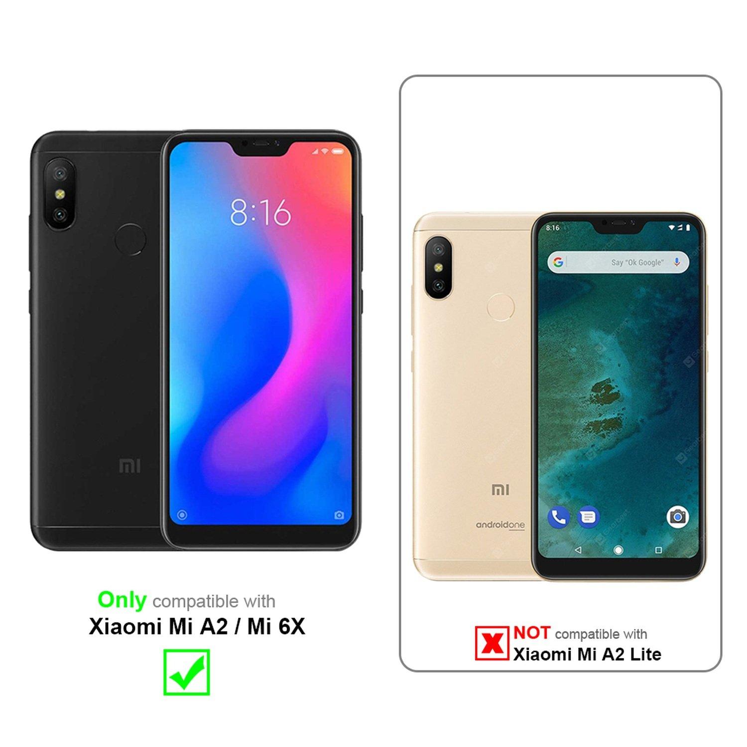 Cadorabo Hülle für Xiaomi Mi A2 / Mi 6X Standfunktion, Kartenfach