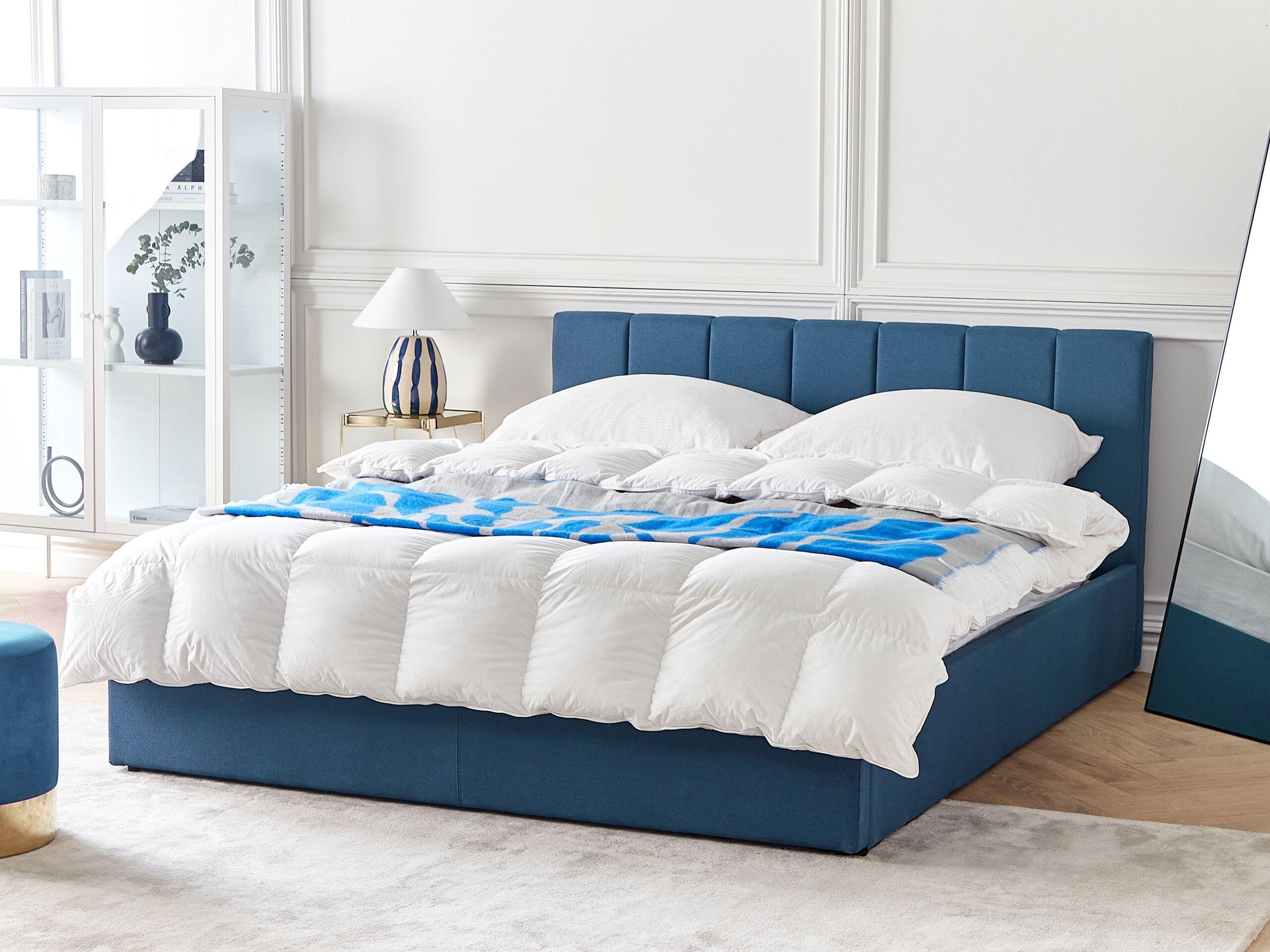 Beliani Bett mit Bettkasten aus Polyester Modern DREUX