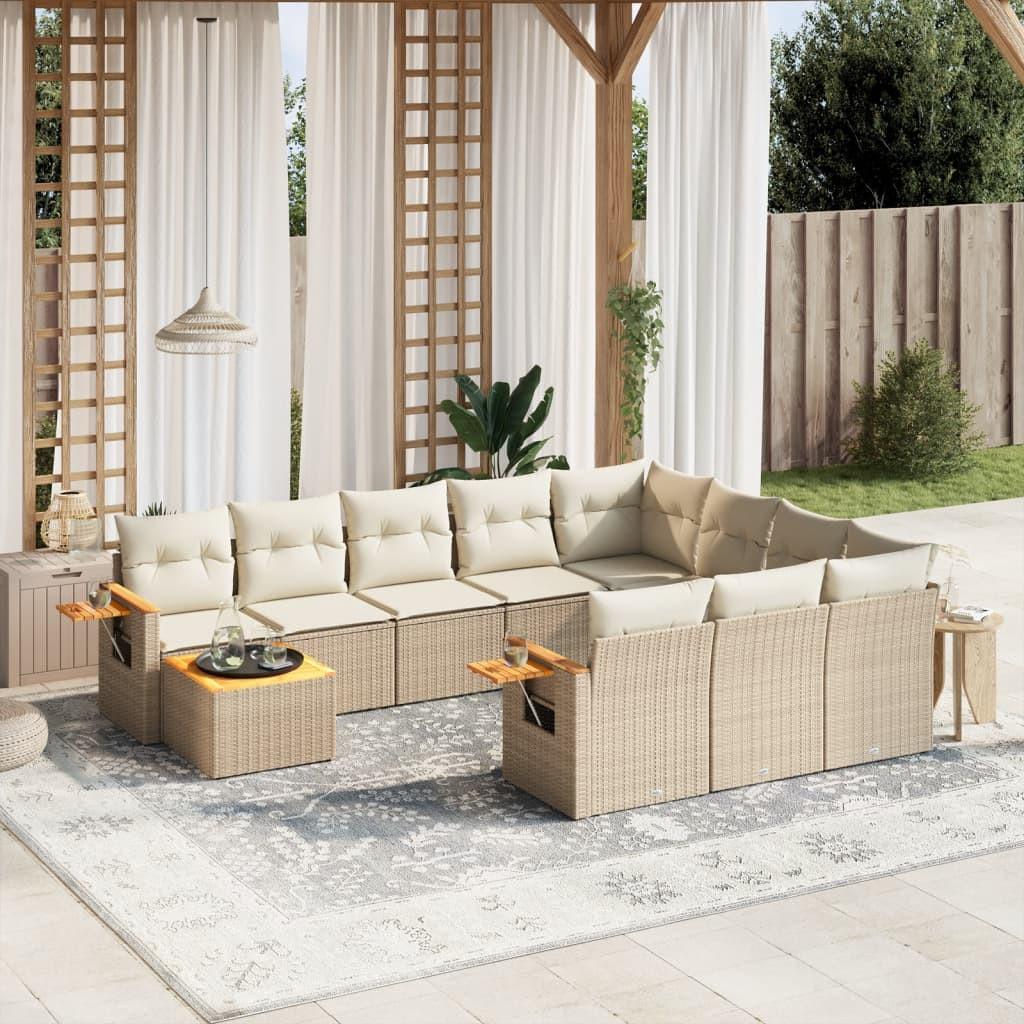 VidaXL Garten sofagarnitur poly-rattan