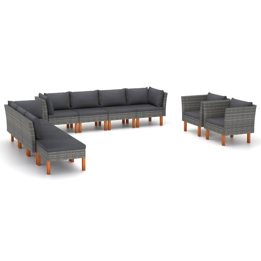 VidaXL Garten-sofa-set poly-rattan