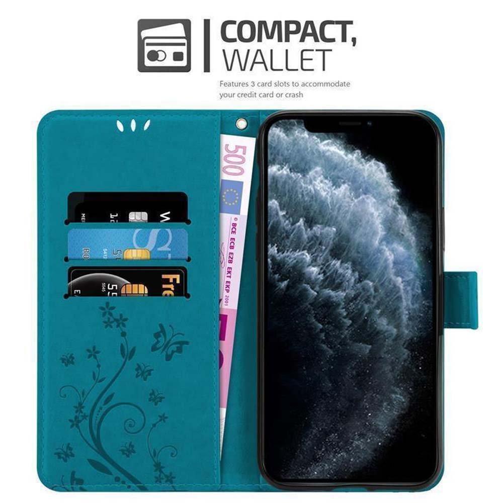 Cadorabo Hülle für Apple iPhone 11 PRO MAX Blumen Design Magnetverschluss