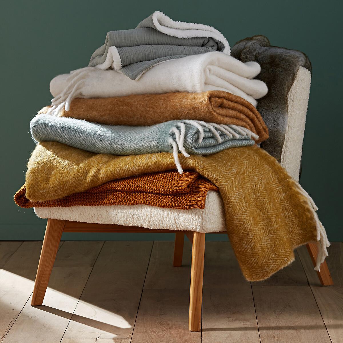 La Redoute Intérieurs Decke Kumla aus Baumwollmusselin & Teddyfleece