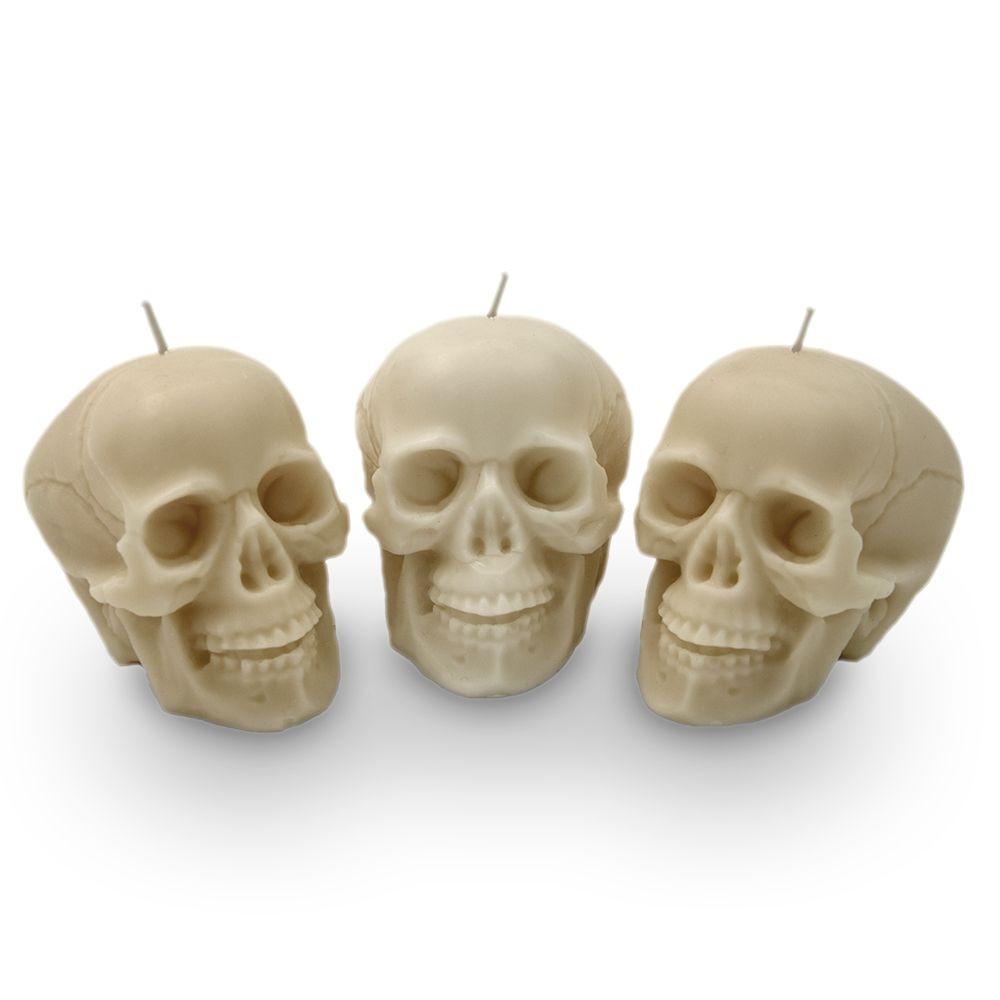 Mikamax Totenkopf-Kerzen-Set