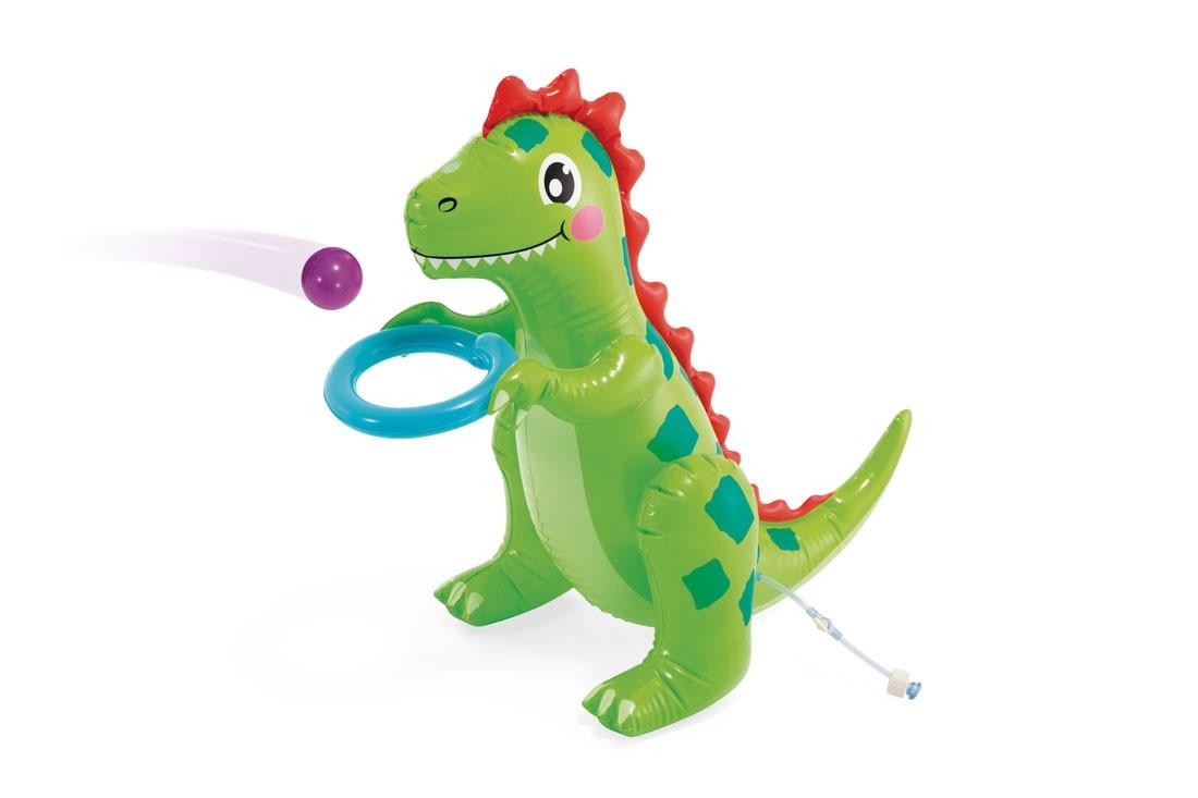 Intex Aufblasbarer Pool für Kinder, Wasserspielplatz, 201 x 157 x 69 cm, Rutsche, Springbrunnen, Dinosaurier, INTEX 56139