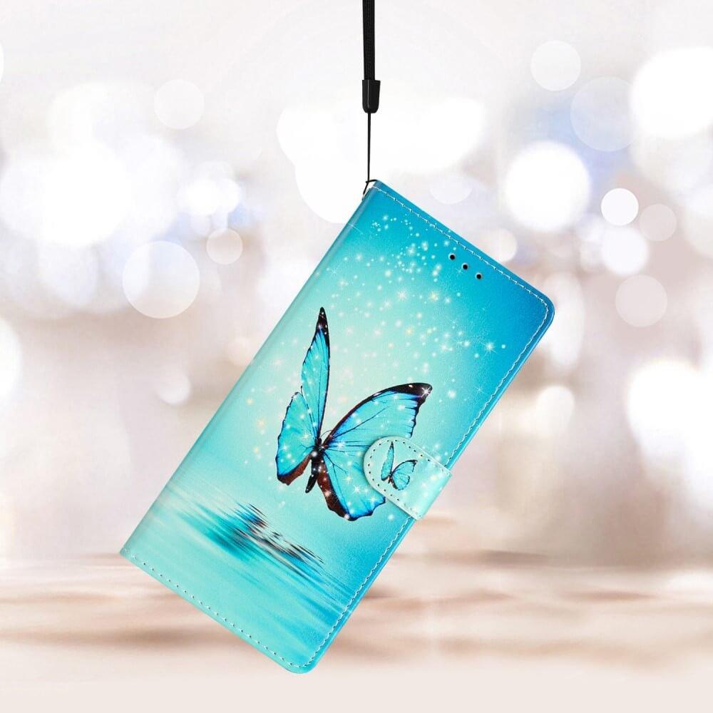 Cover-Discount iPhone 15 Plus - Hülle Schmetterling Blau Mit Band