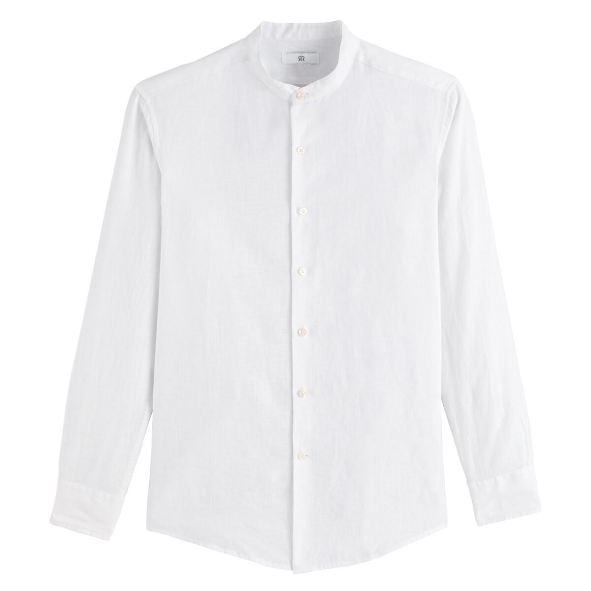 La Redoute Collections Signature Gerades Leinenhemd mit Stehkragen