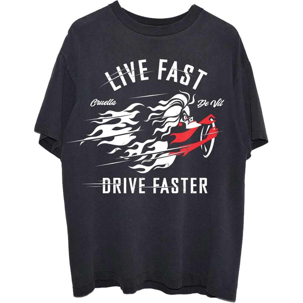 101 Dalmatians Cruella De Vil Live Fast Drive Faster T-Shirt