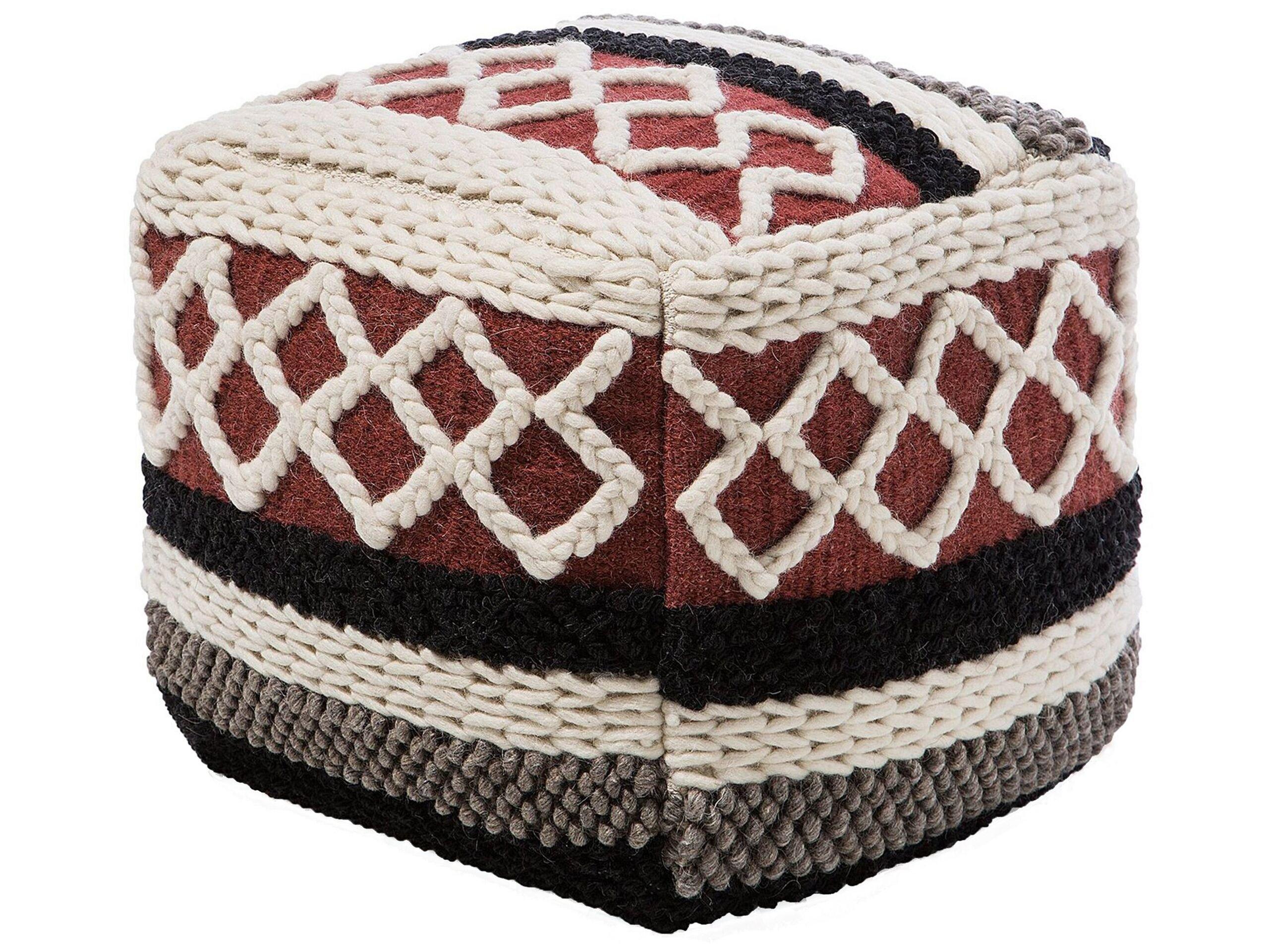 Beliani Pouf aus Baumwolle Boho SAGAR