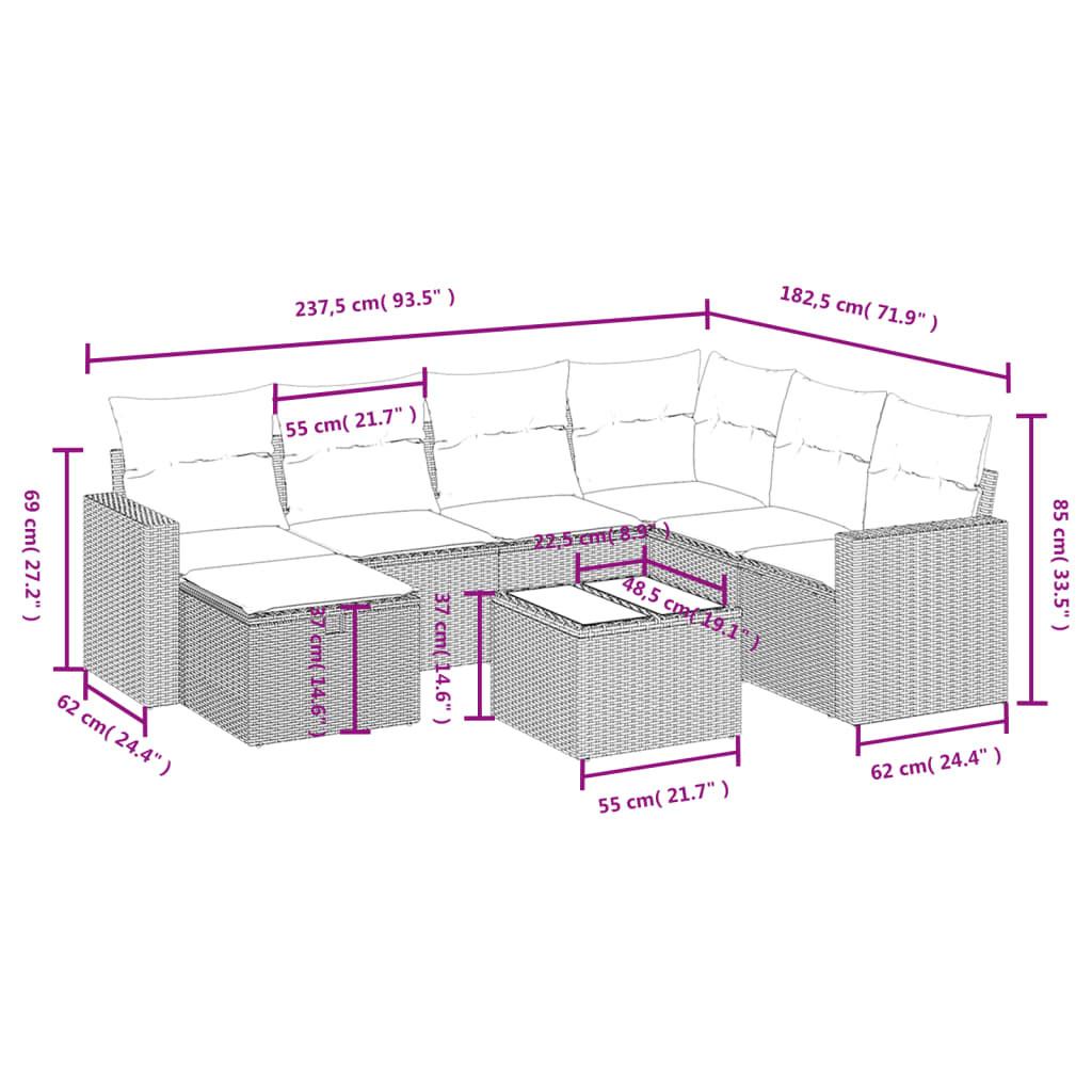 VidaXL Garten sofagarnitur poly-rattan