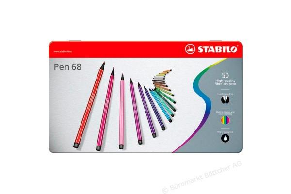 STABILO Fasermaler Pen 68 Metalletui (50Teile)