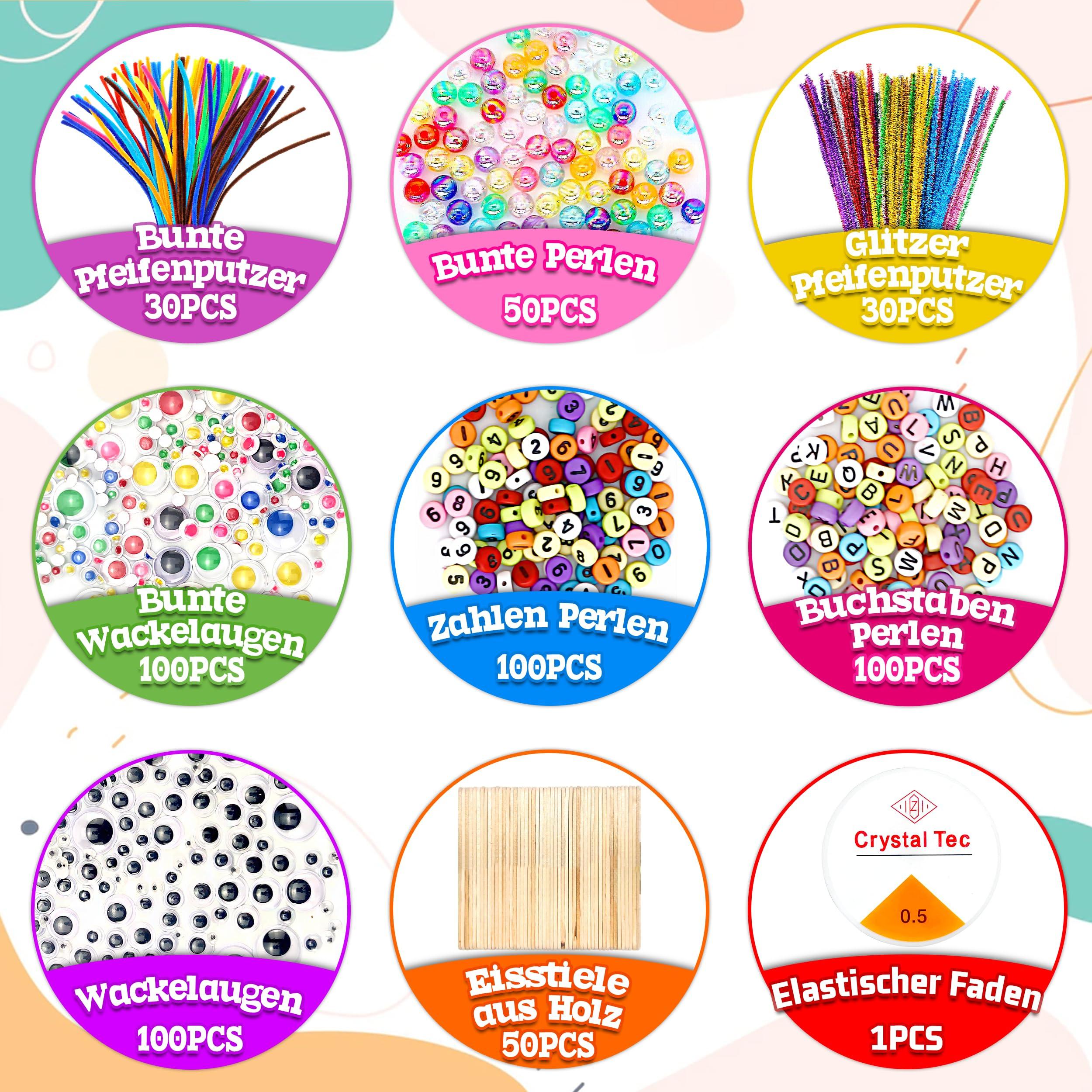 Activity-board 3000+Pcs Craft Kit enthält Pompoms, Pfeifenreiniger, Scrapbooking