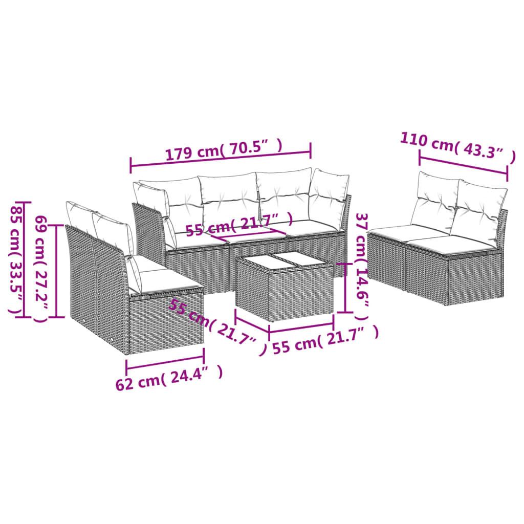 VidaXL Garten sofagarnitur poly-rattan