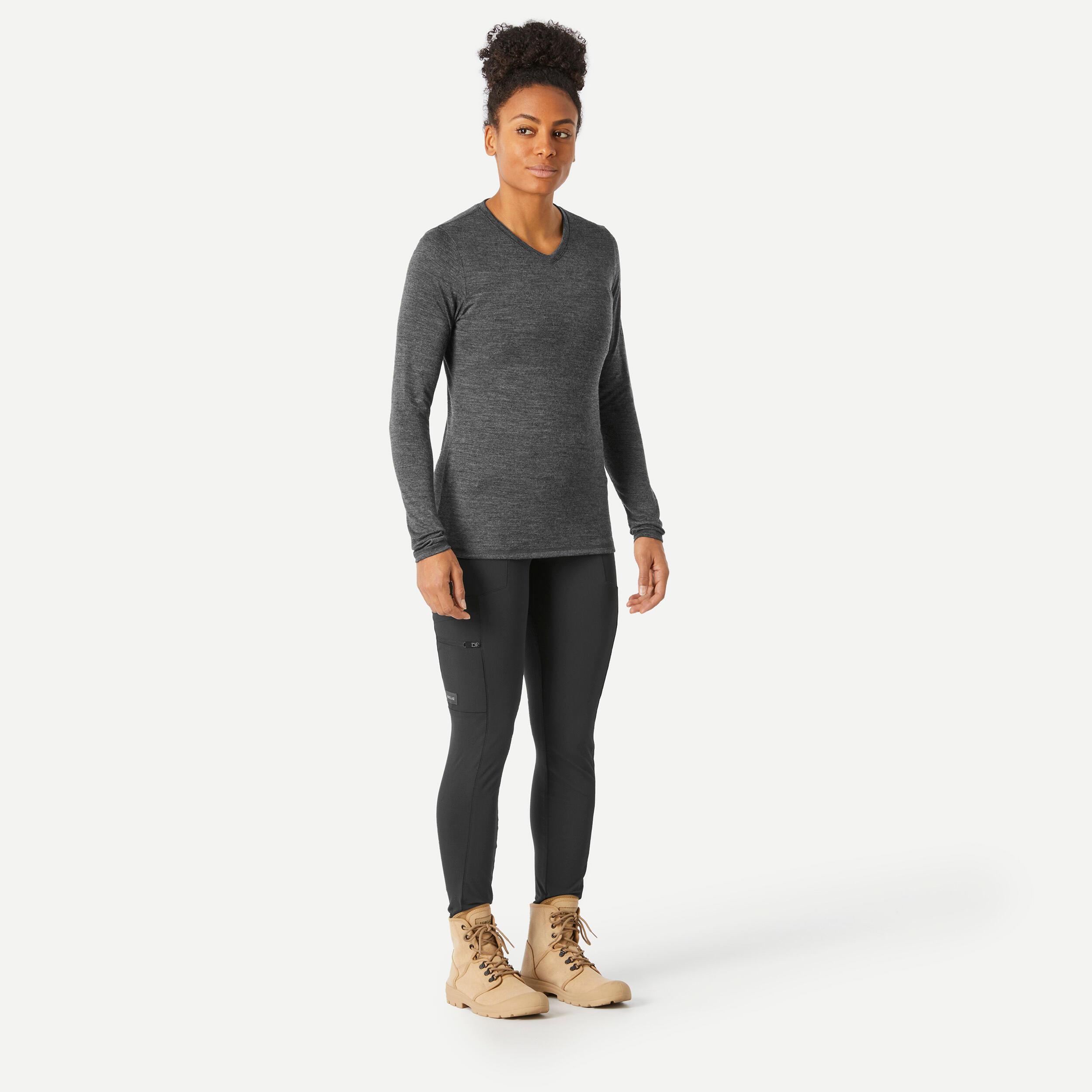 FORCLAZ Langarmshirt - TRAVEL 100 WOOL