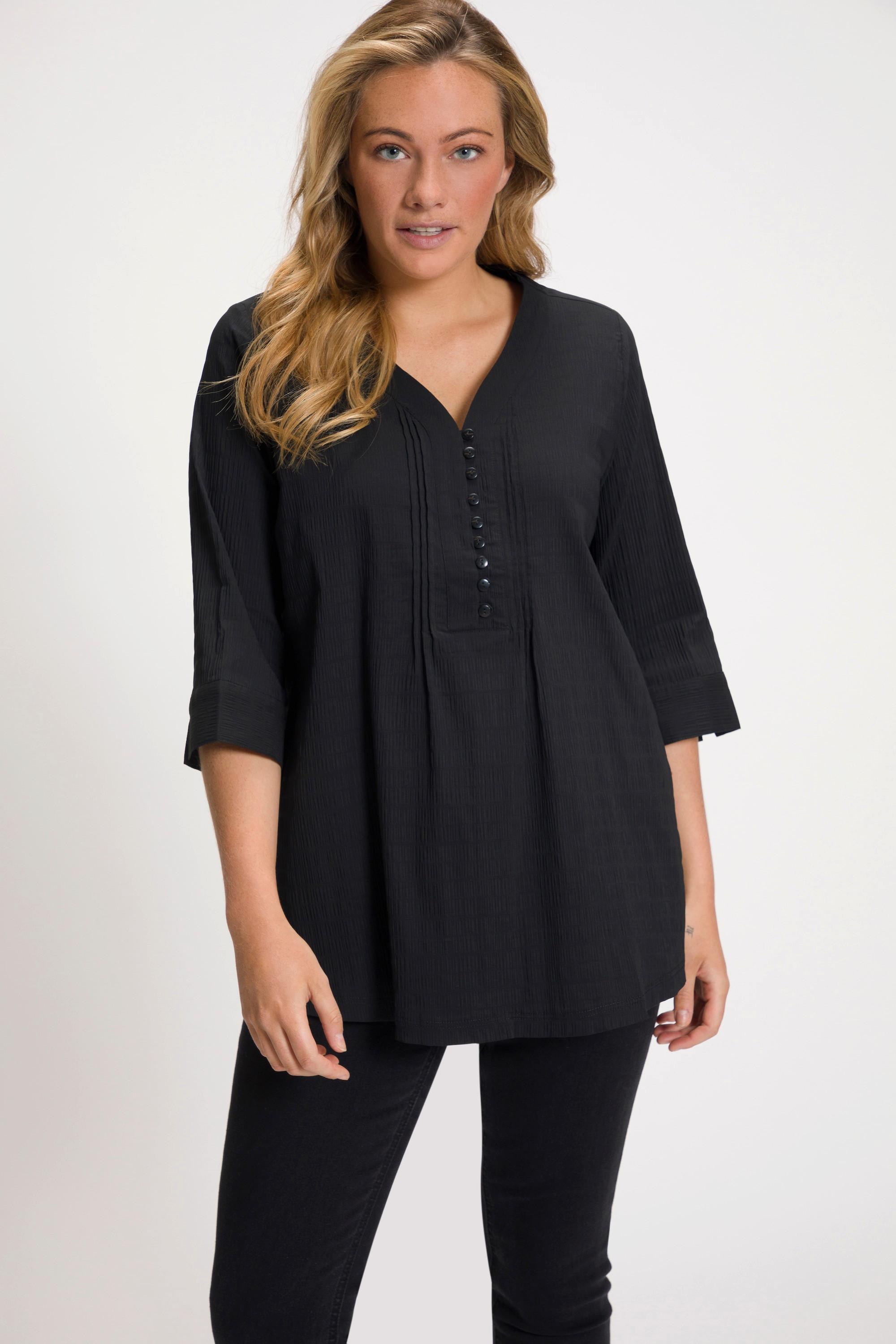 Ulla Popken Bubble Tunika Biesen 3/4 Arm