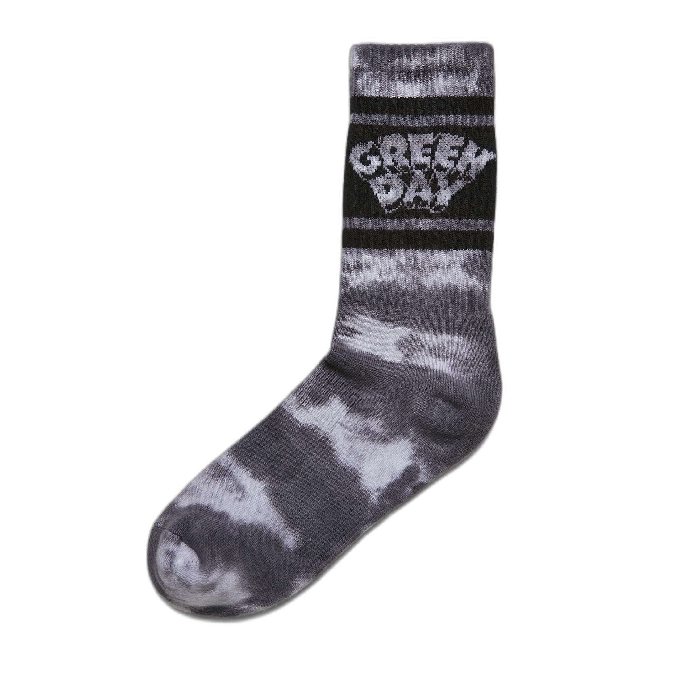URBAN CLASSICS paar socken green day tie die (x2)