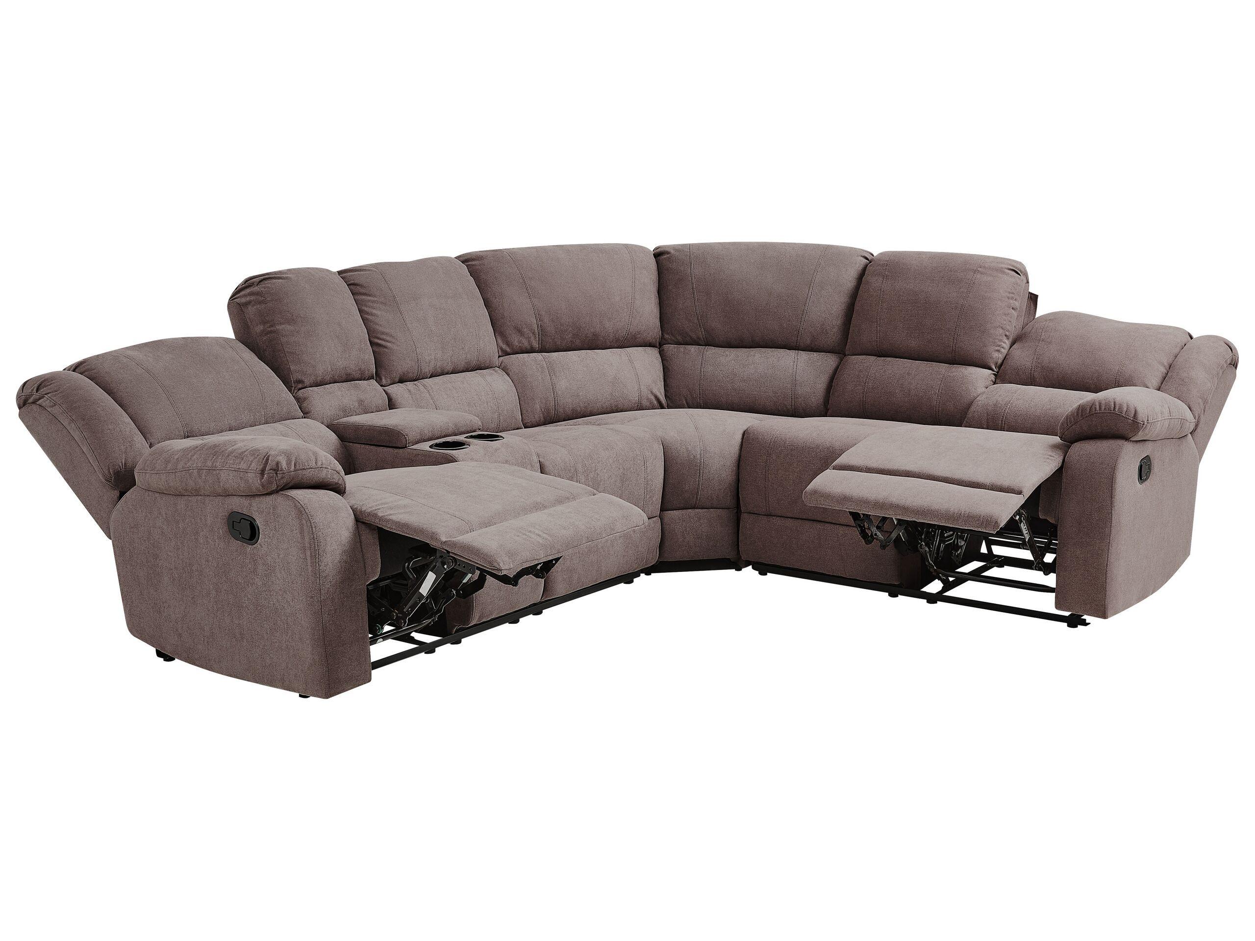 Beliani Ecksofa aus Polyester Modern ROKKE