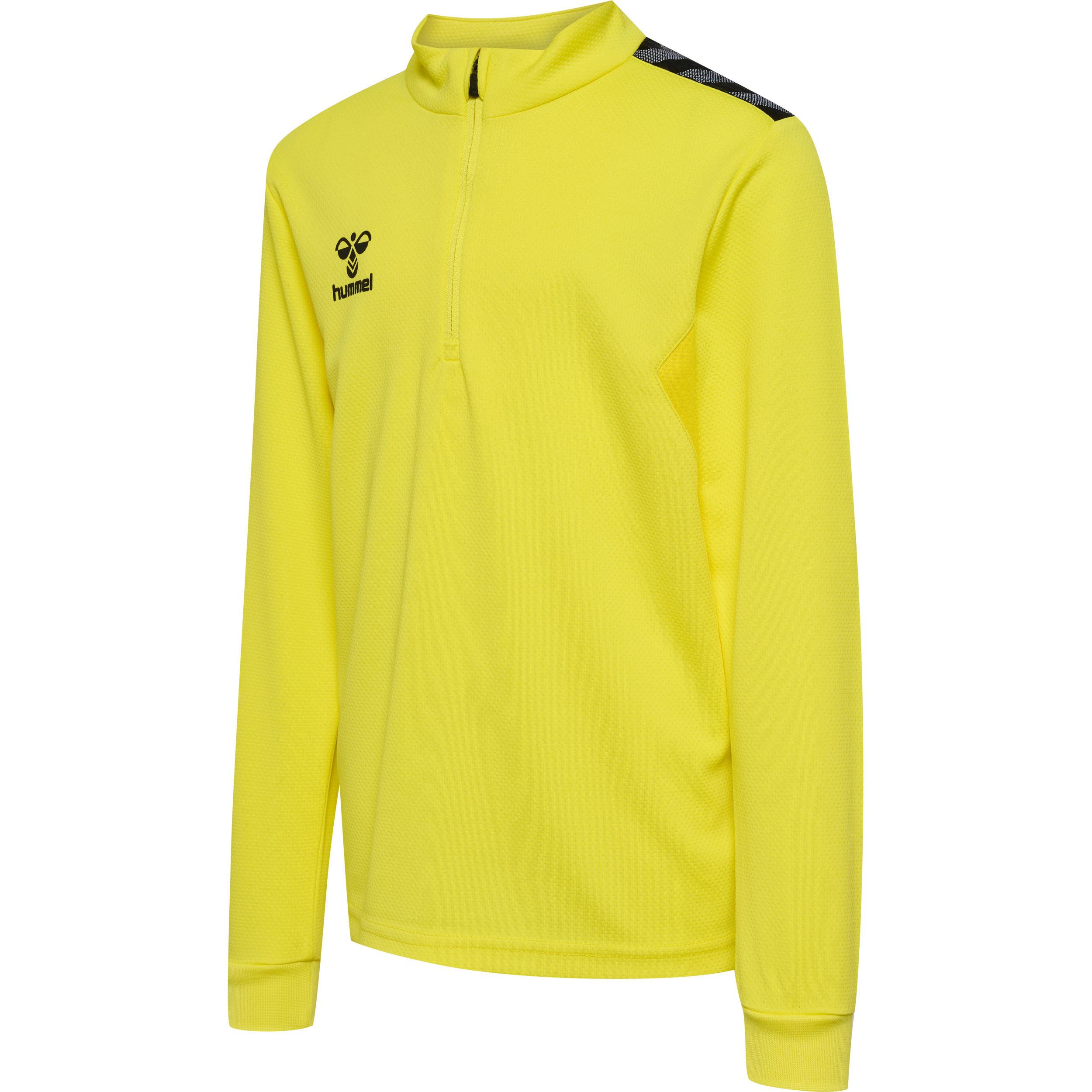 Hummel kinder-trainingsjacke mit halbem reißverschluss authentic