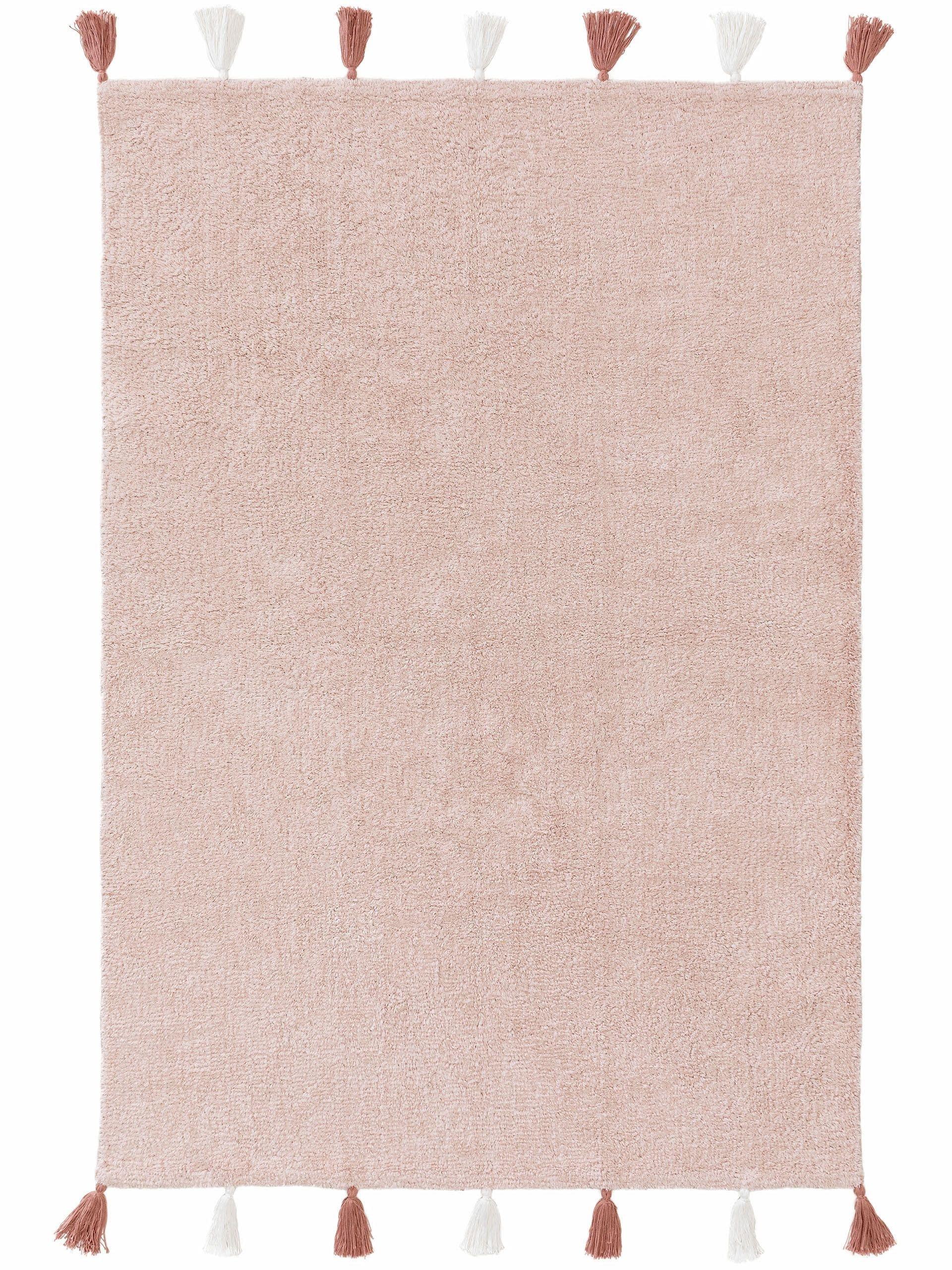 Benuta Waschbarer Kinderteppich Malu Rosa