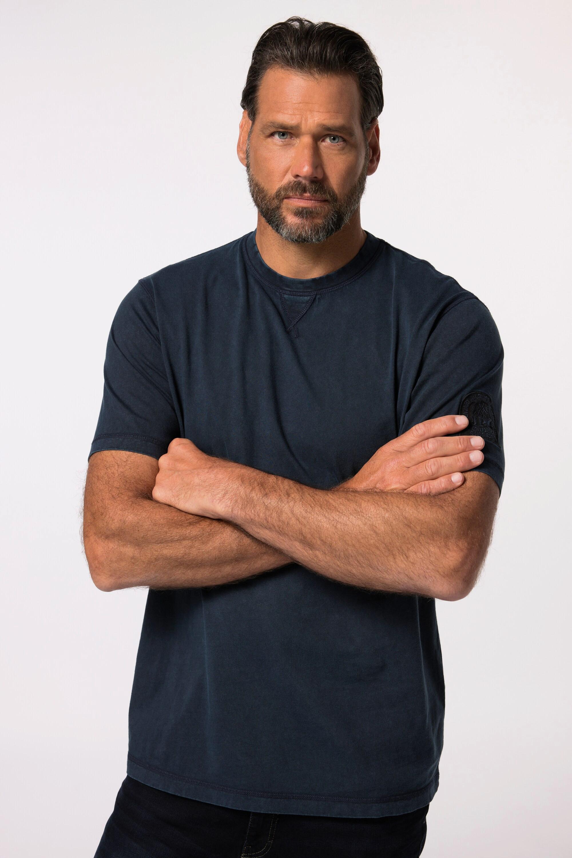 JP1880 Halbarm T-Shirt Vintage-Look Badges Stick