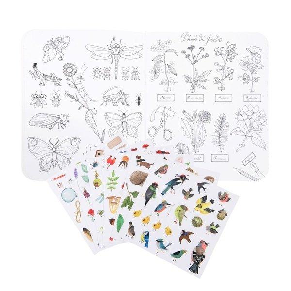 Moulin Roty Stickerheft der Gärtner Le Jardin du Moulin - 20 Seiten