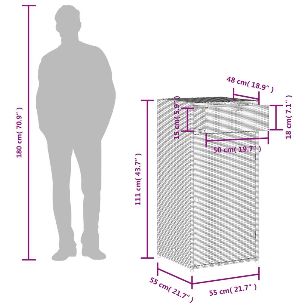 VidaXL Gartenschrank poly-rattan