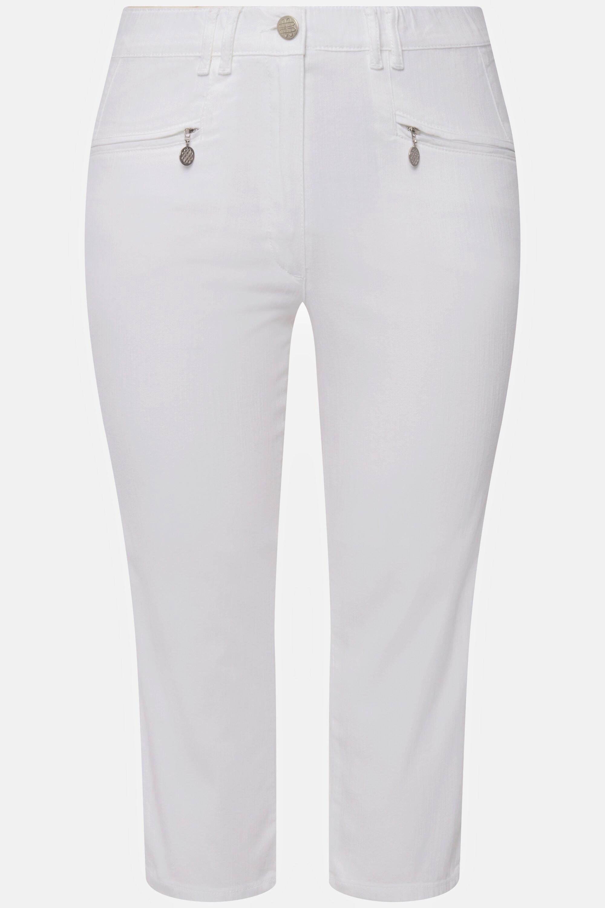 Ulla Popken Hose Mony wadenlang Zipptaschen Stretch