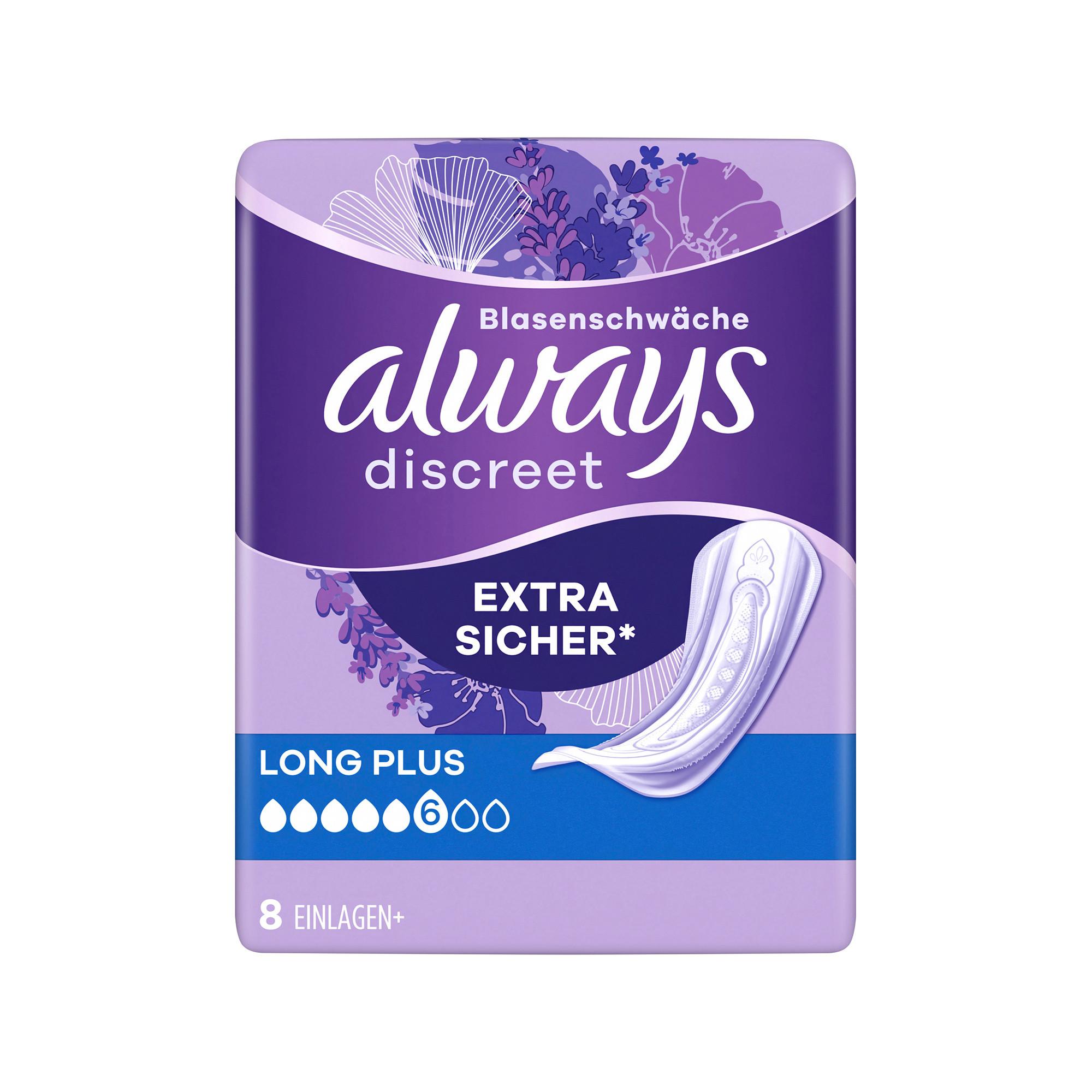 always Discreet Inkontinenzeinlagen Long Plus