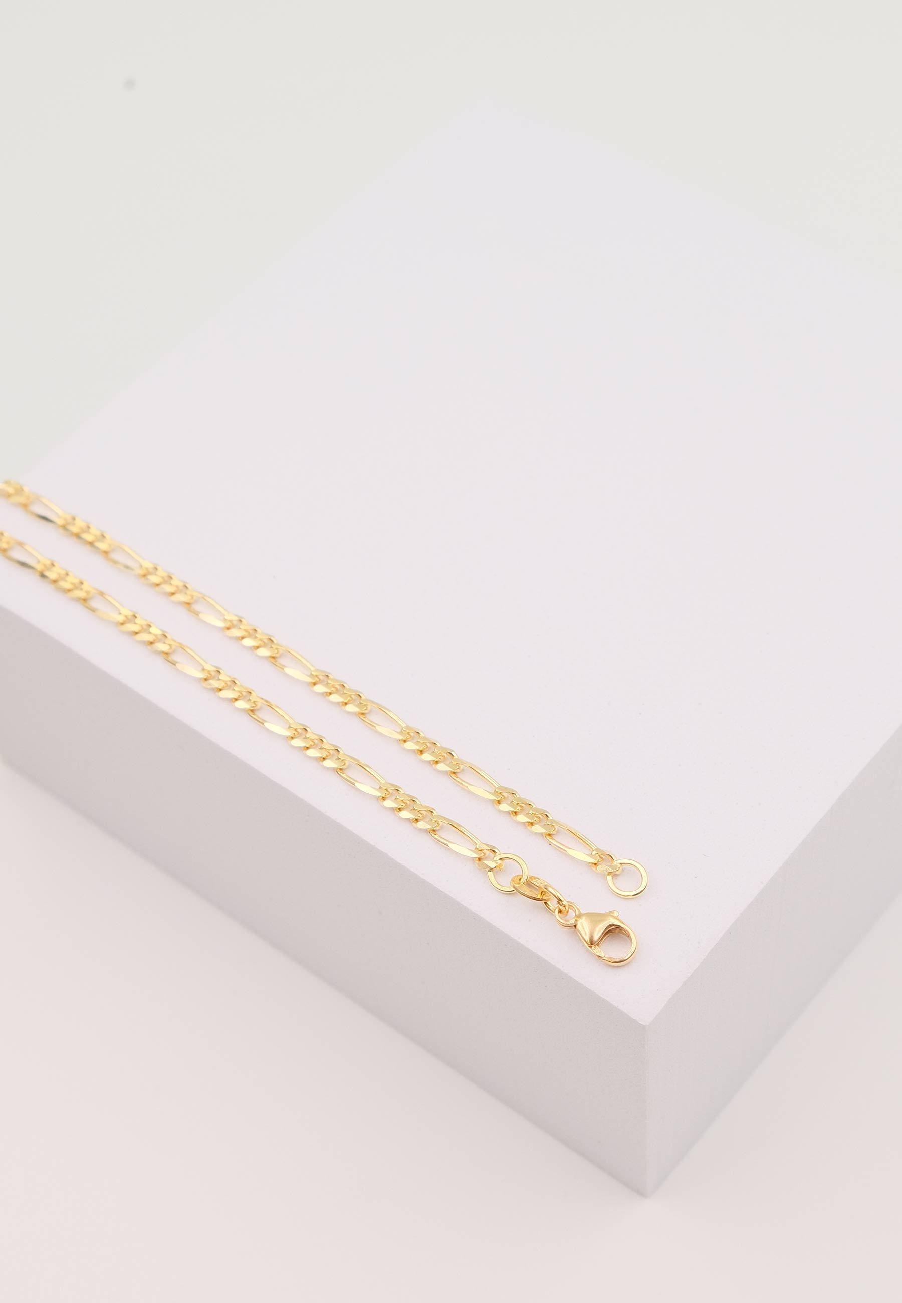 MUAU Schmuck Collier Figaro Gelbgold 750, 2.9mm, 55cm